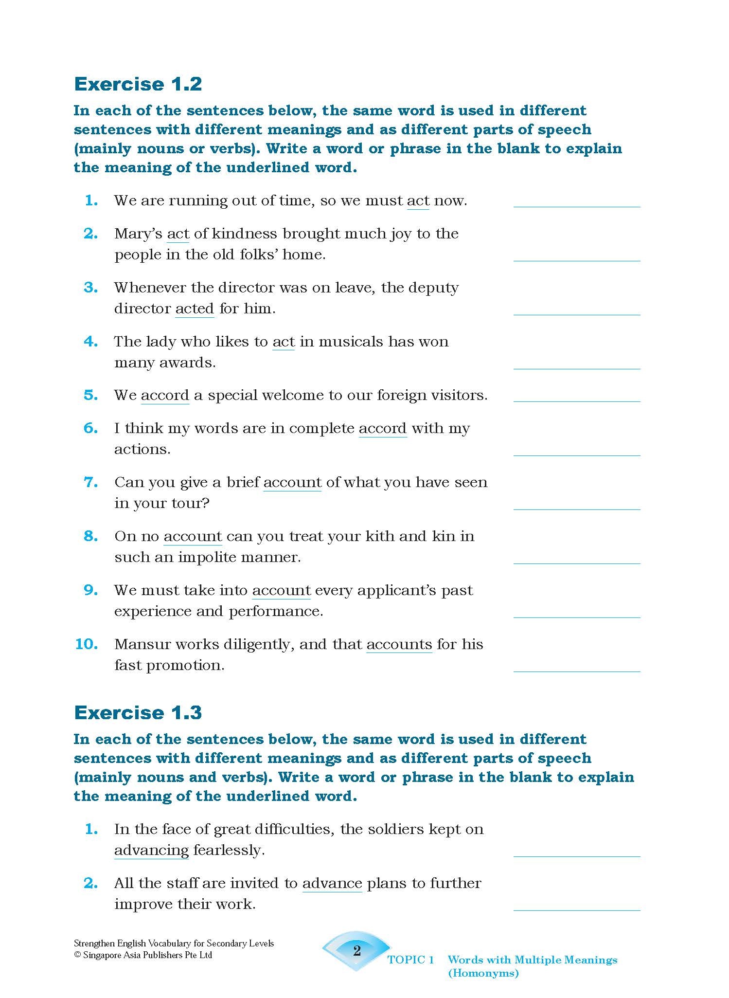 Strengthen English VOCABULARY FOR SECONDARY LEVELS