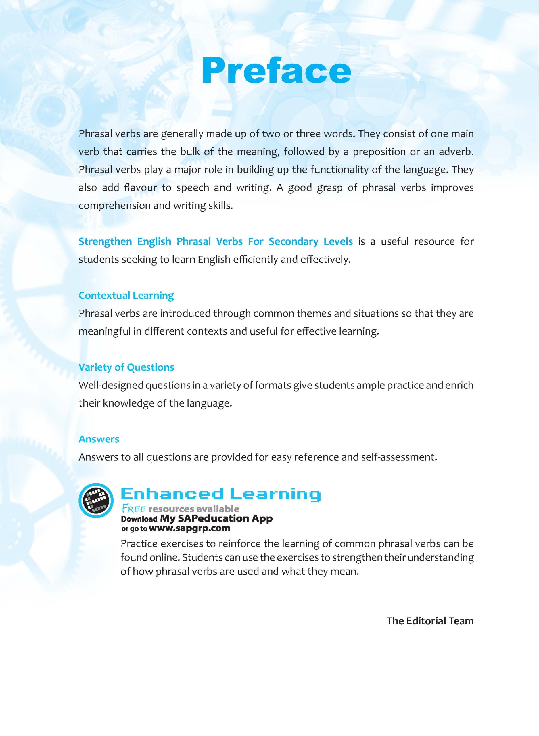 Strengthen English PHRASAL VERBS FOR SECONDARY LEVELS