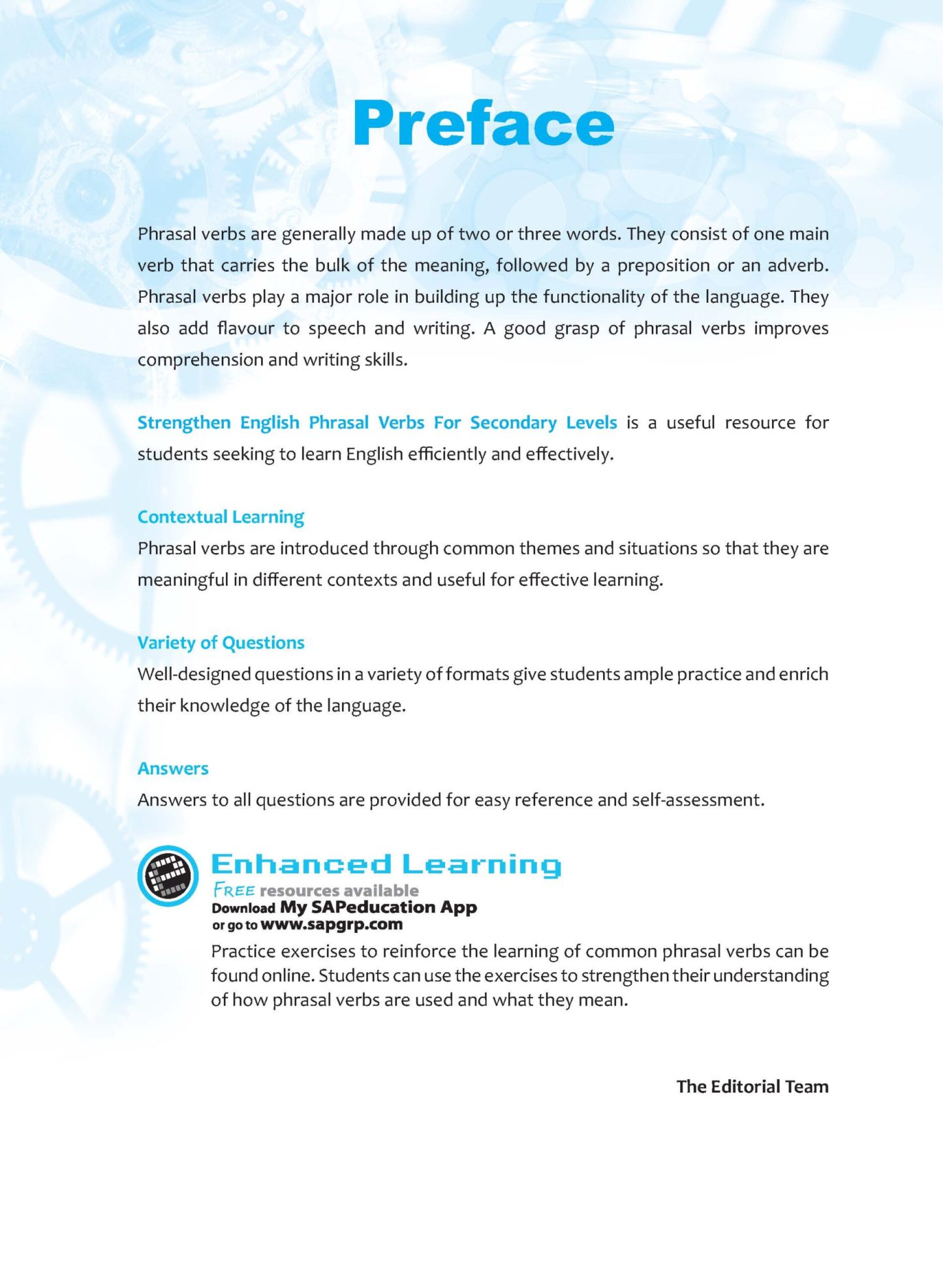 Strengthen English PHRASAL VERBS FOR SECONDARY LEVELS