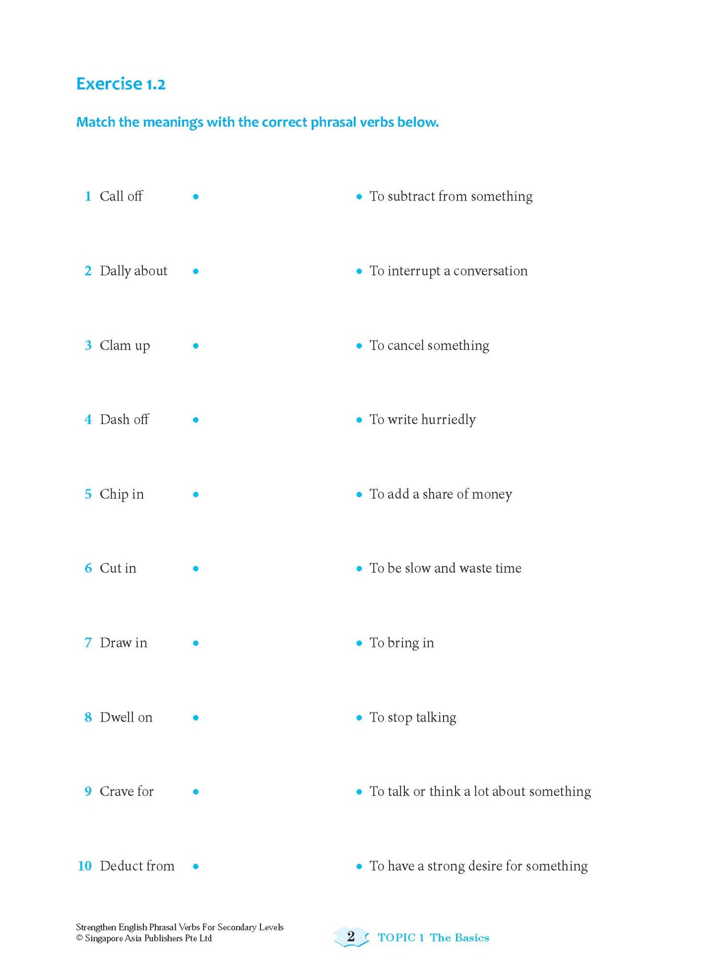 Strengthen English PHRASAL VERBS FOR SECONDARY LEVELS