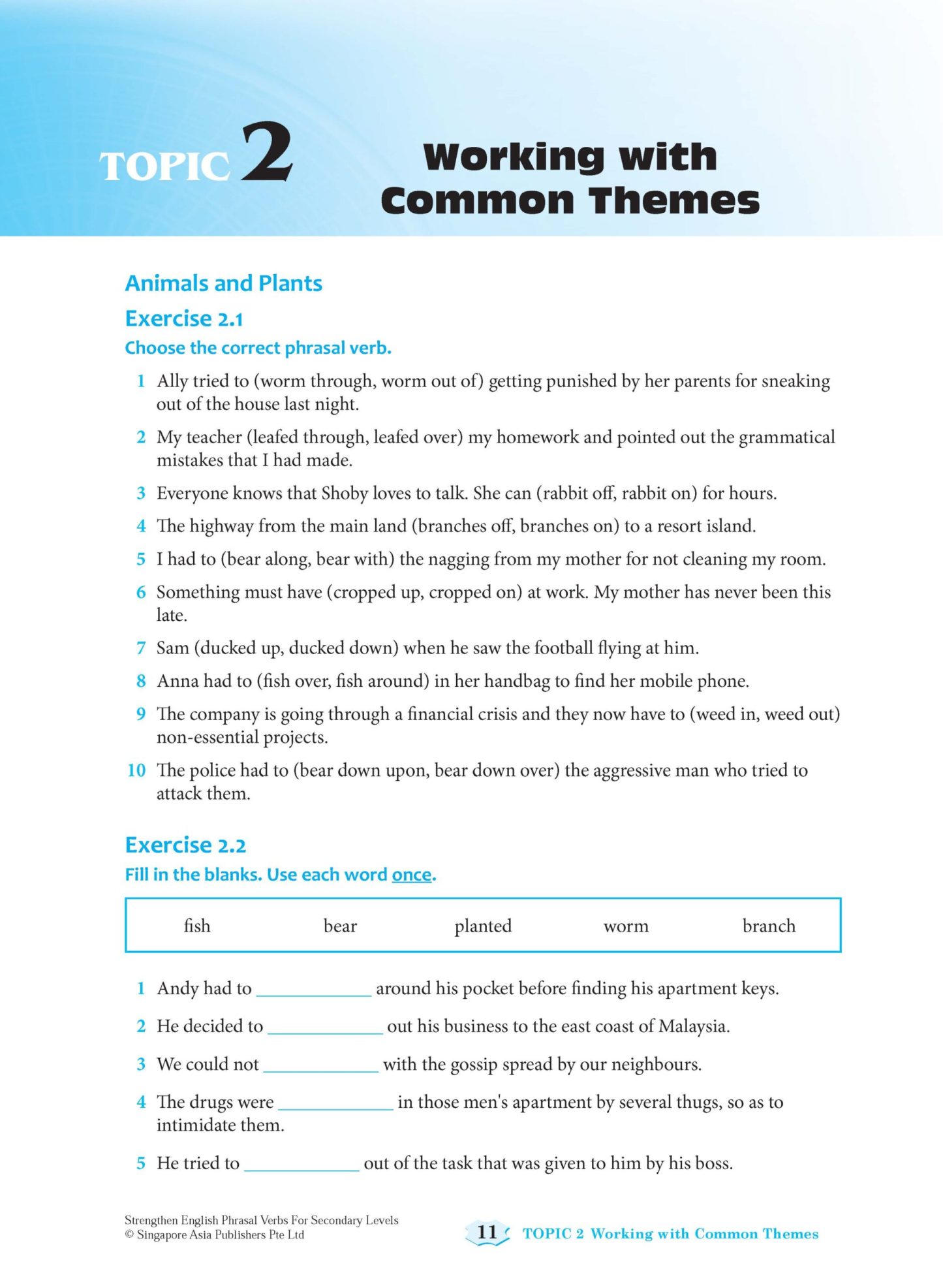 Strengthen English PHRASAL VERBS FOR SECONDARY LEVELS