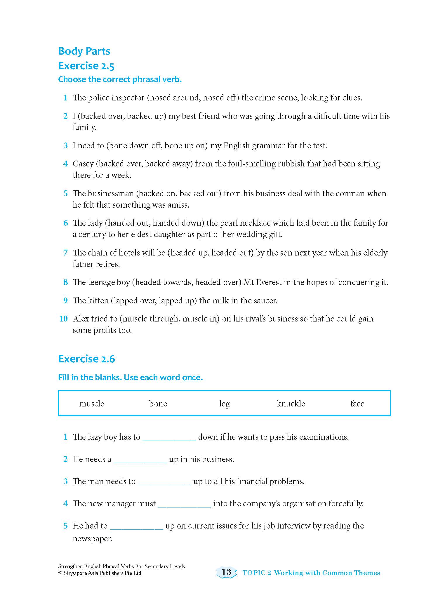 Strengthen English PHRASAL VERBS FOR SECONDARY LEVELS