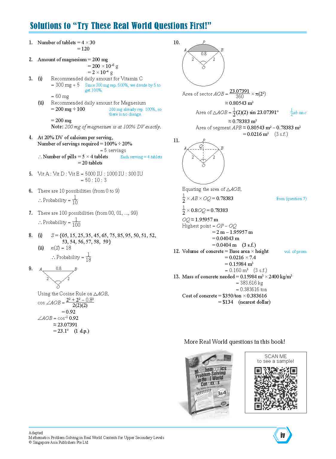 101 Mathematics Questions To Do Before The Exam + Real World Questions Secondary 3