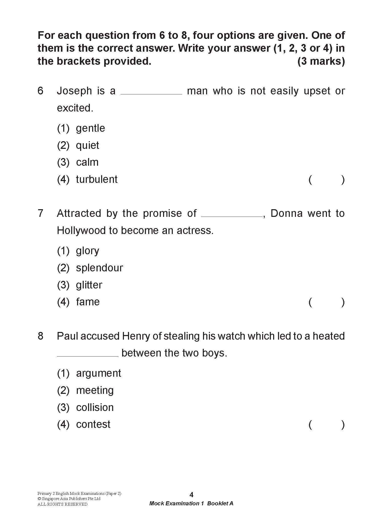 LEARNING+ Primary 2 English Mock Examinations