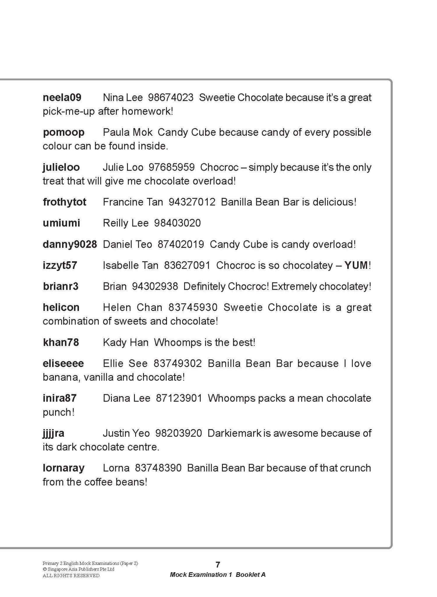 LEARNING+ Primary 2 English Mock Examinations