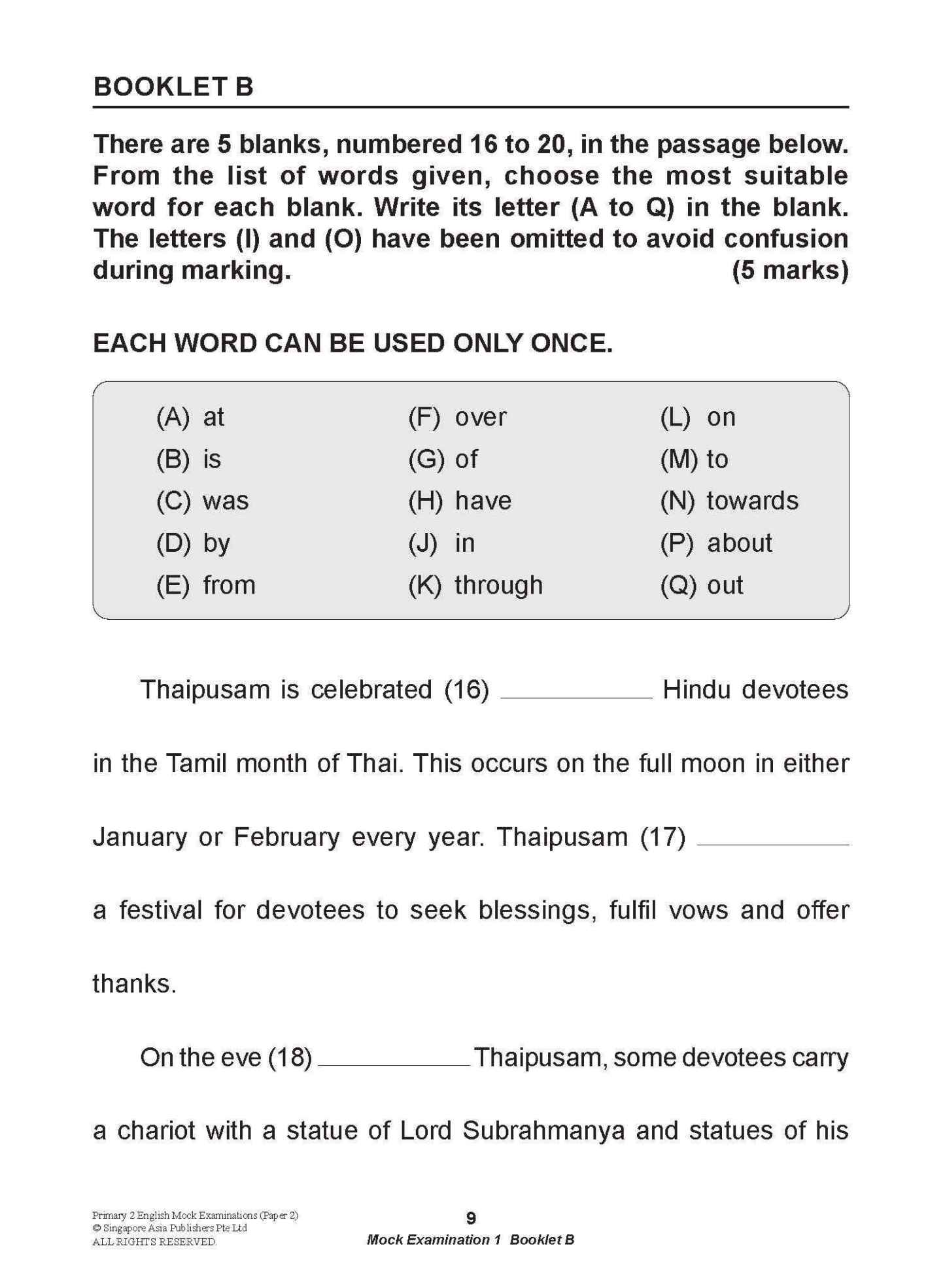 LEARNING+ Primary 2 English Mock Examinations