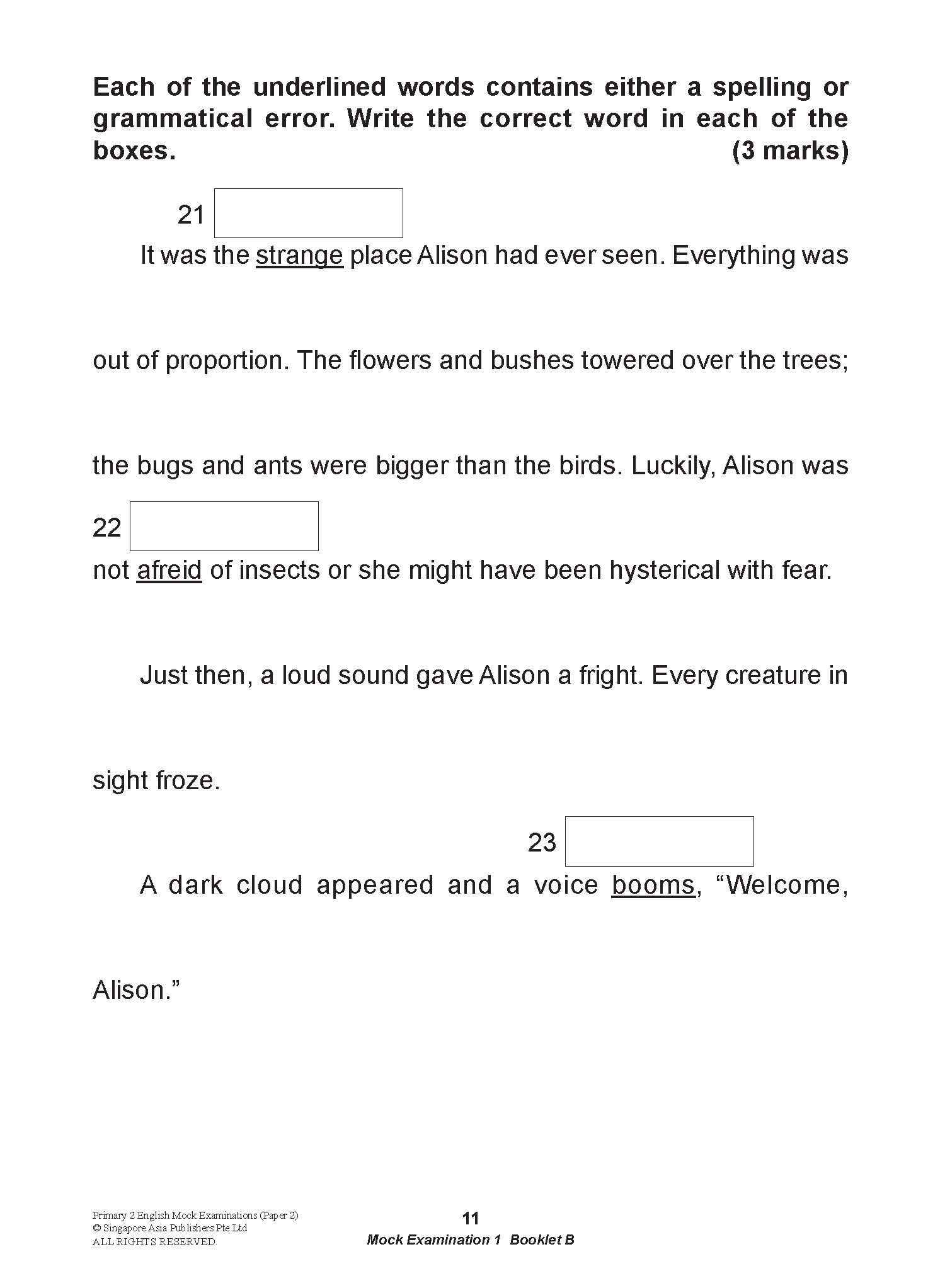 LEARNING+ Primary 2 English Mock Examinations