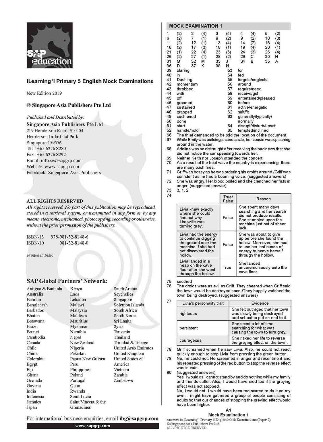 LEARNING+ Primary 5 English Mock Examinations