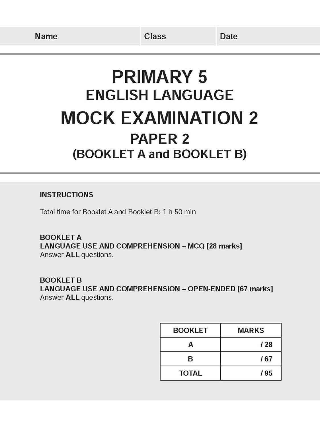 LEARNING+ Primary 5 English Mock Examinations
