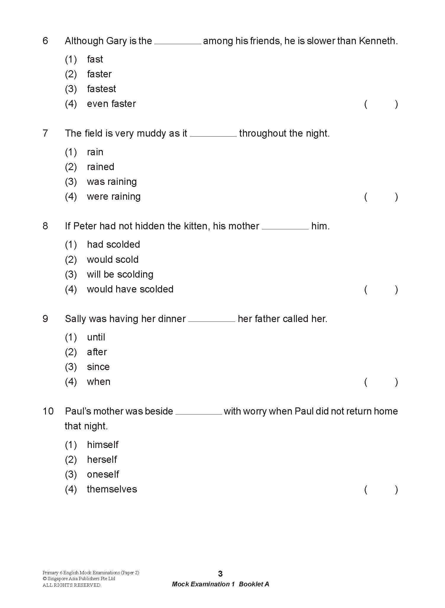 LEARNING+ Primary 6 English Mock Examinations