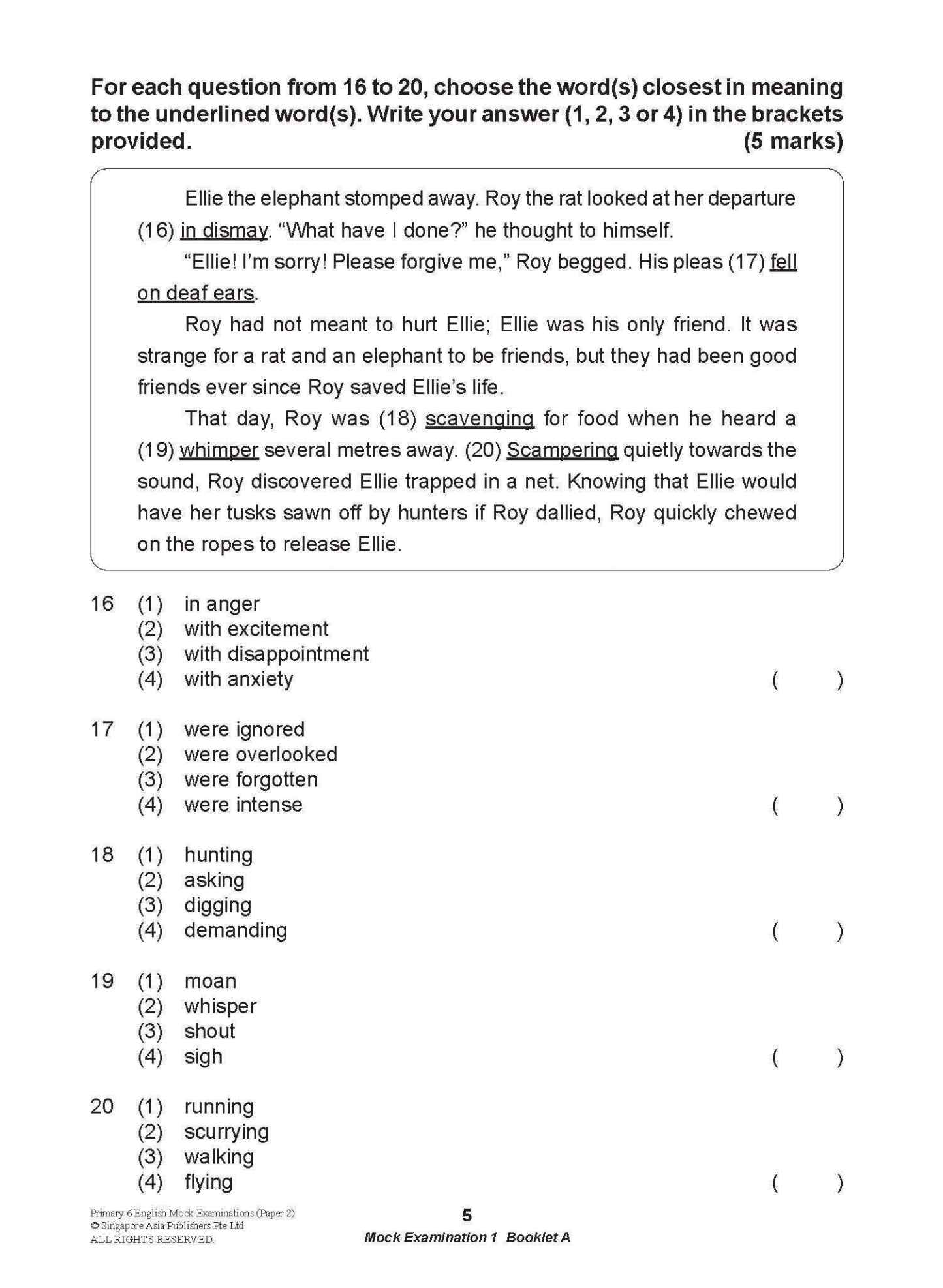 LEARNING+ Primary 6 English Mock Examinations