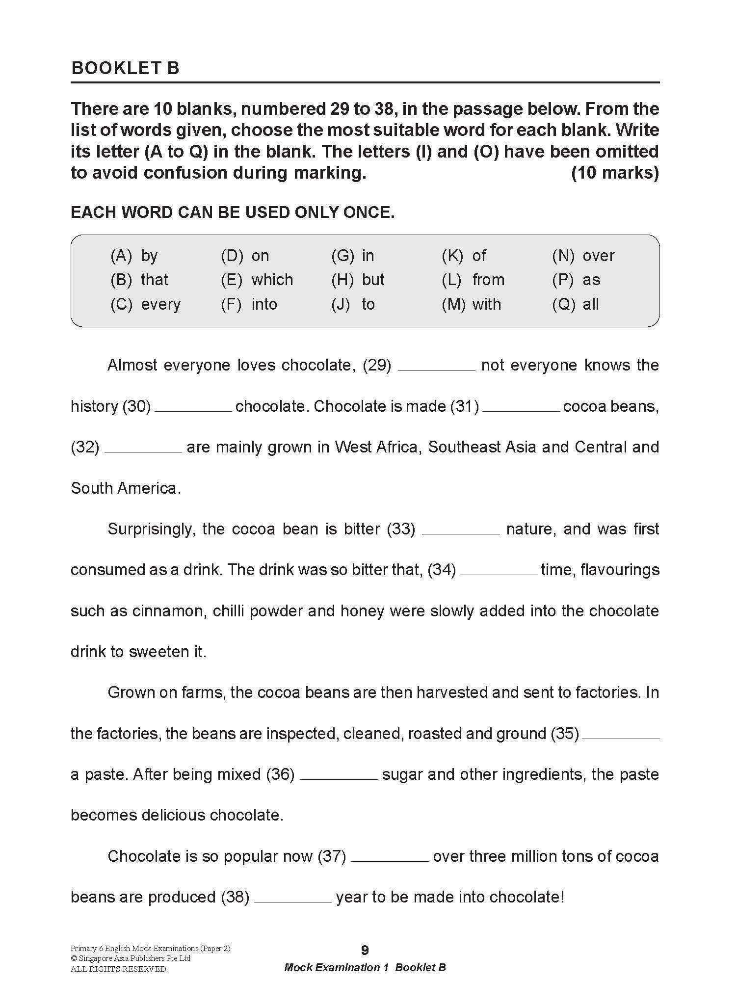 LEARNING+ Primary 6 English Mock Examinations