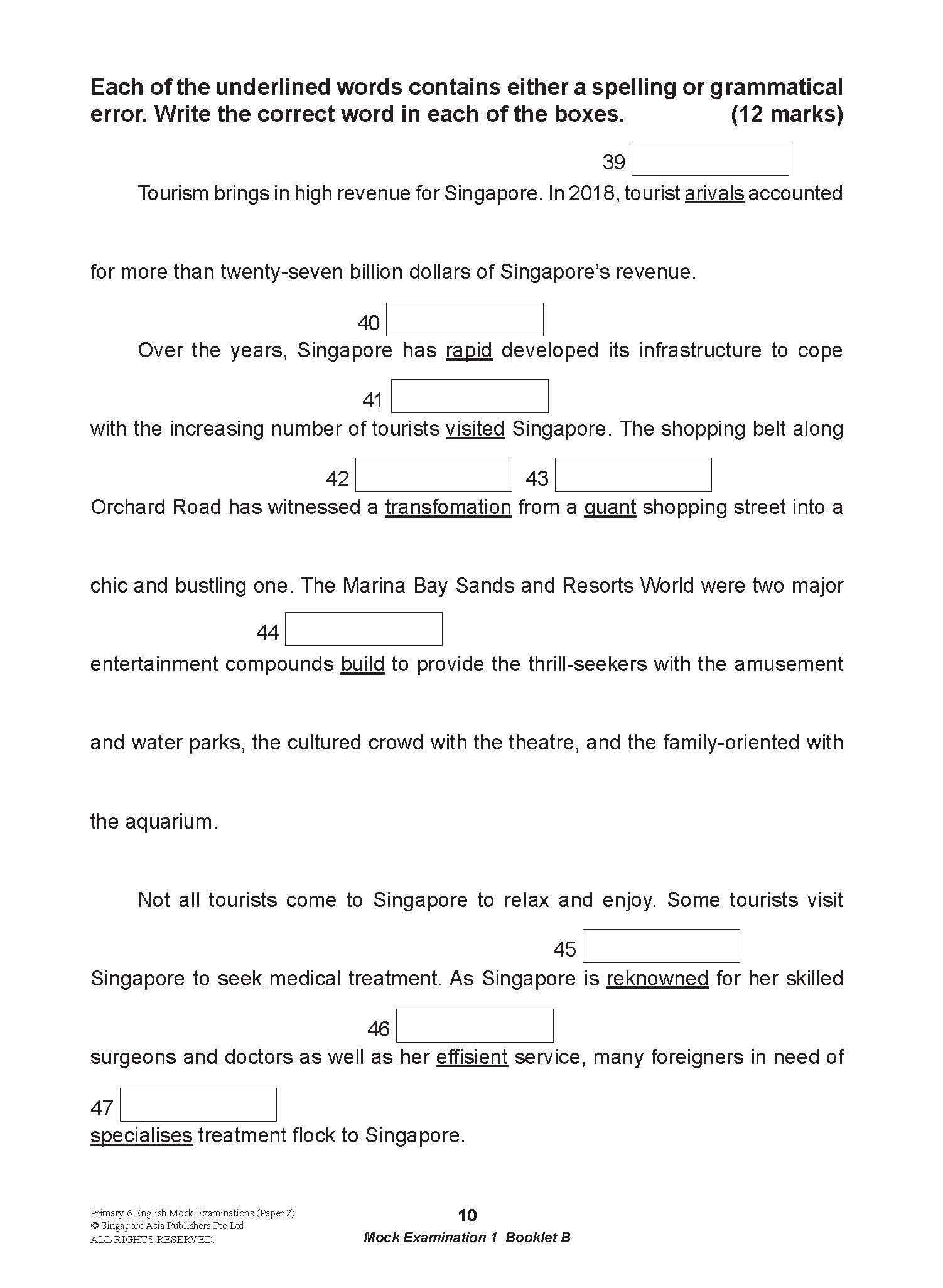 LEARNING+ Primary 6 English Mock Examinations