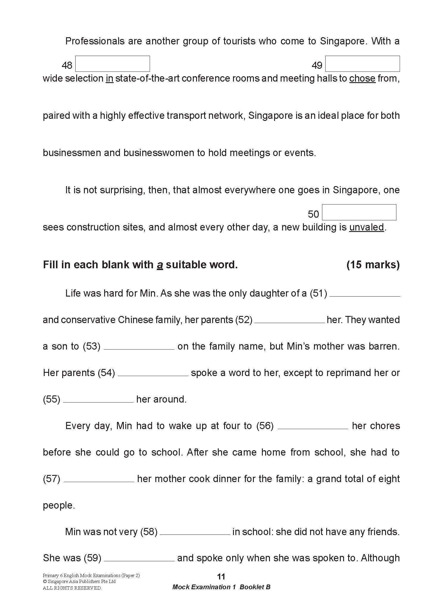 LEARNING+ Primary 6 English Mock Examinations