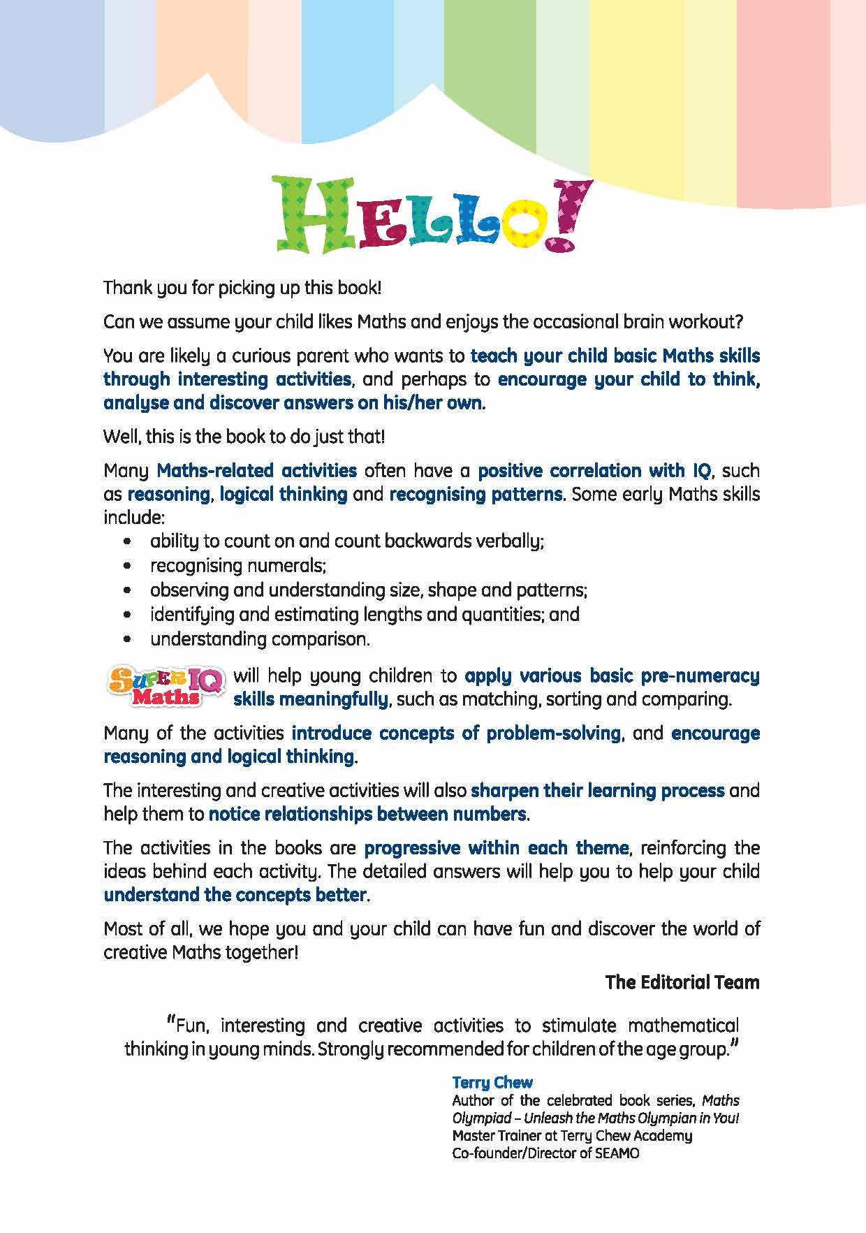 SUPER IQ Maths Level 1 (4-5 years)