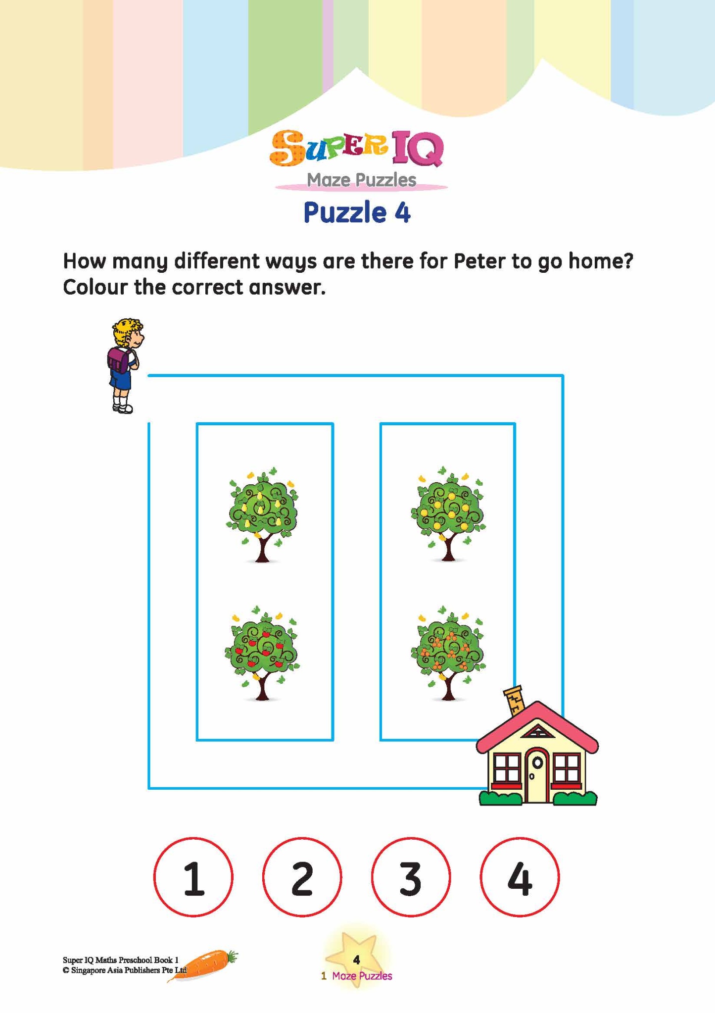 SUPER IQ Maths Level 1 (4-5 years)