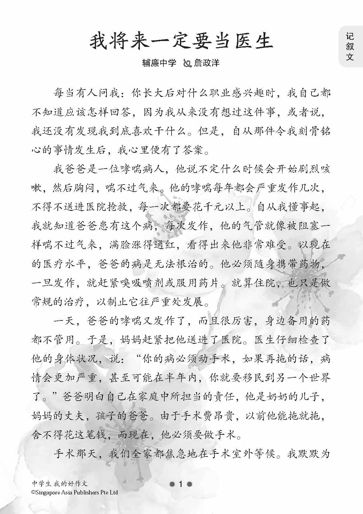我的好作文 5 (My Literary Works For Secondary Levels)