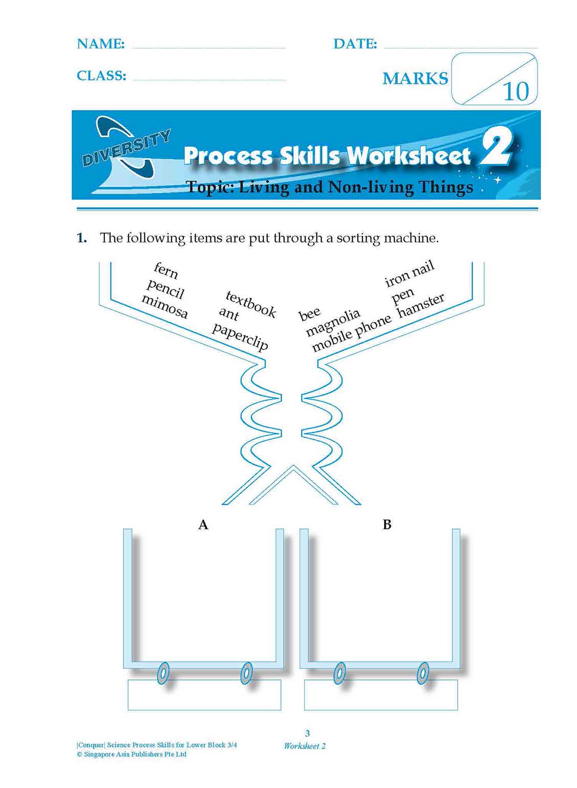 Conquer Science Process Skills Primary Level Lower Block 3/4