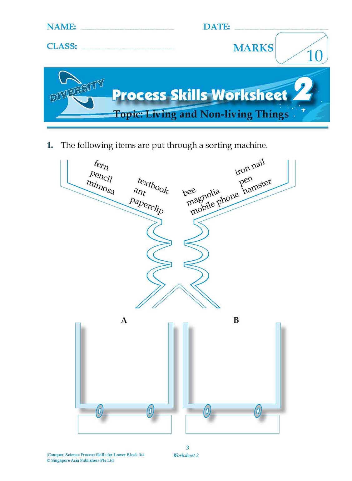 Conquer Science Process Skills Primary Level Lower Block 3/4