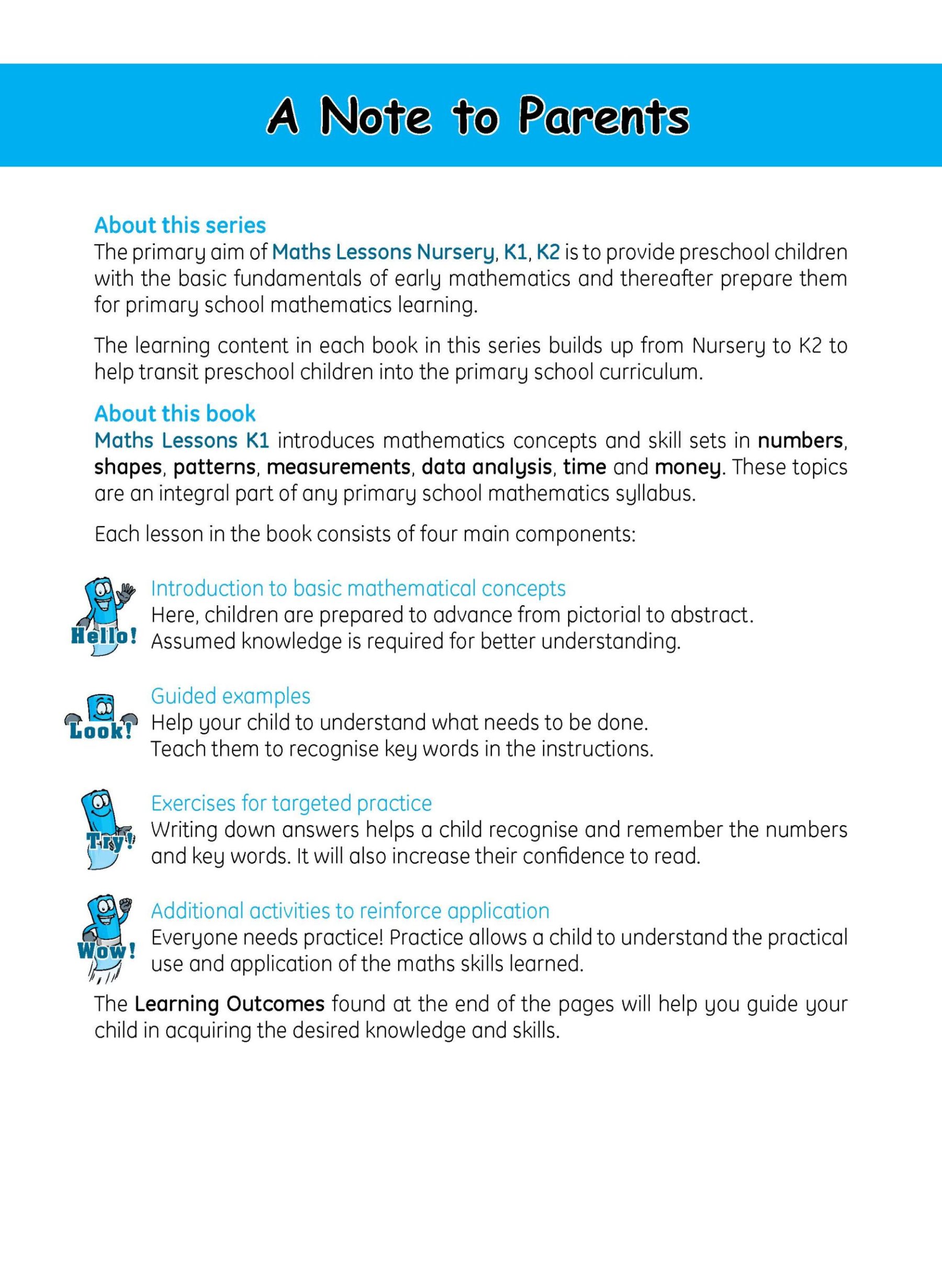 MATHS LESSONS Kindergarten 1