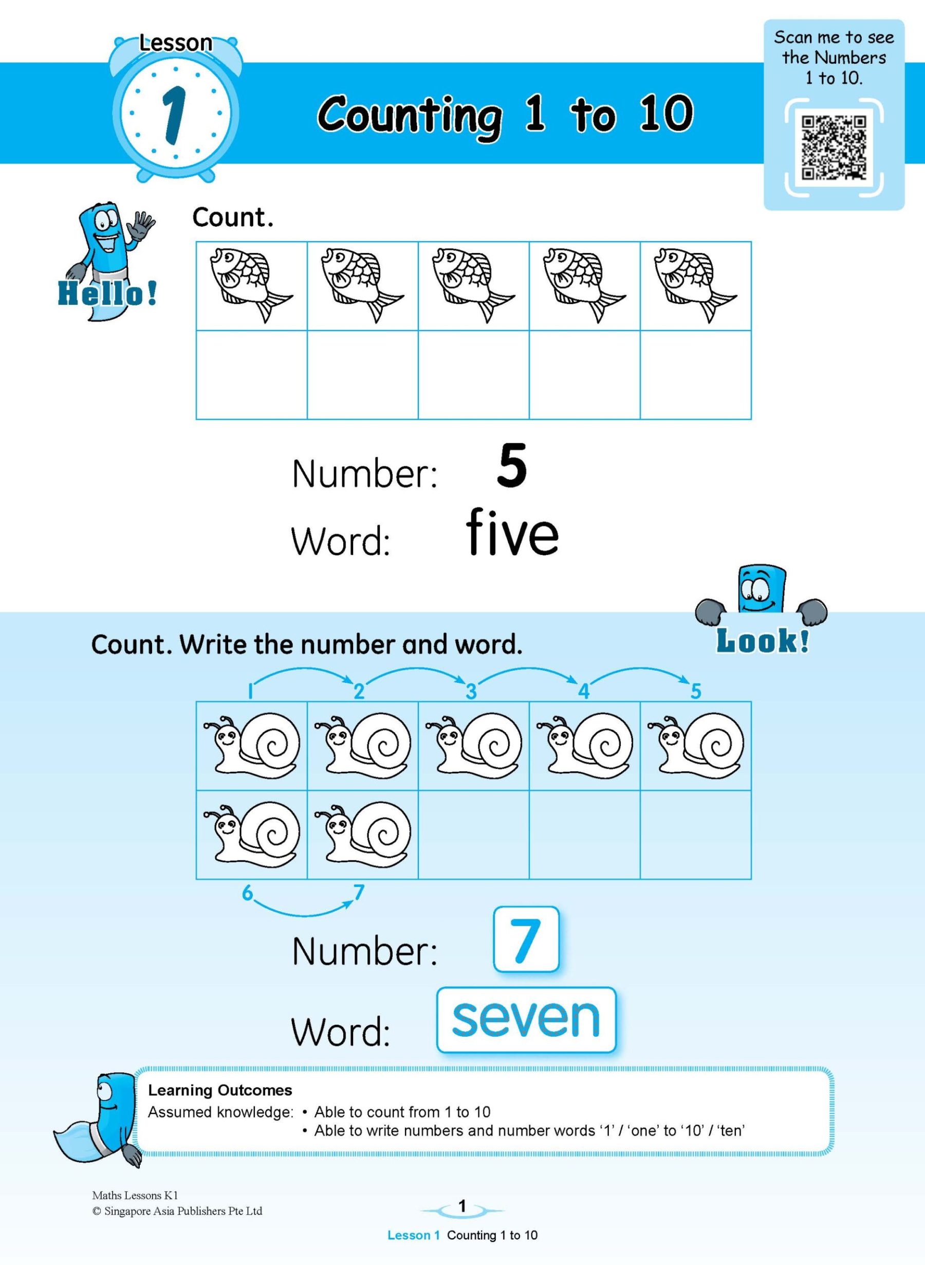 MATHS LESSONS Kindergarten 1