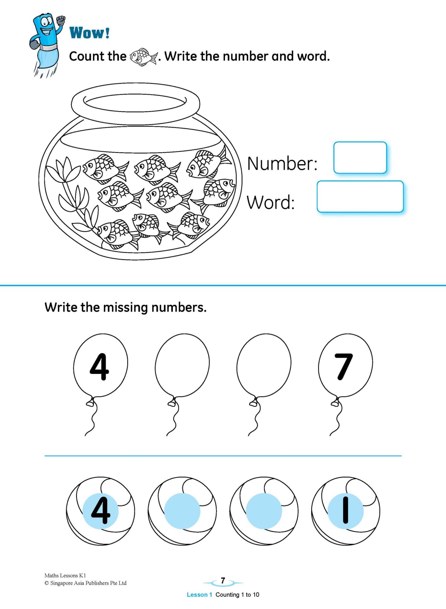 MATHS LESSONS Kindergarten 1