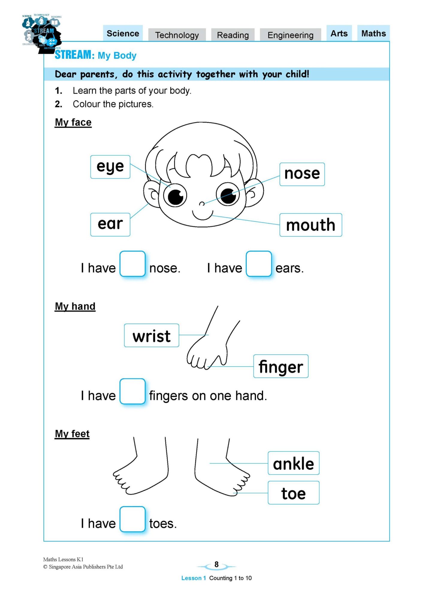 MATHS LESSONS Kindergarten 1