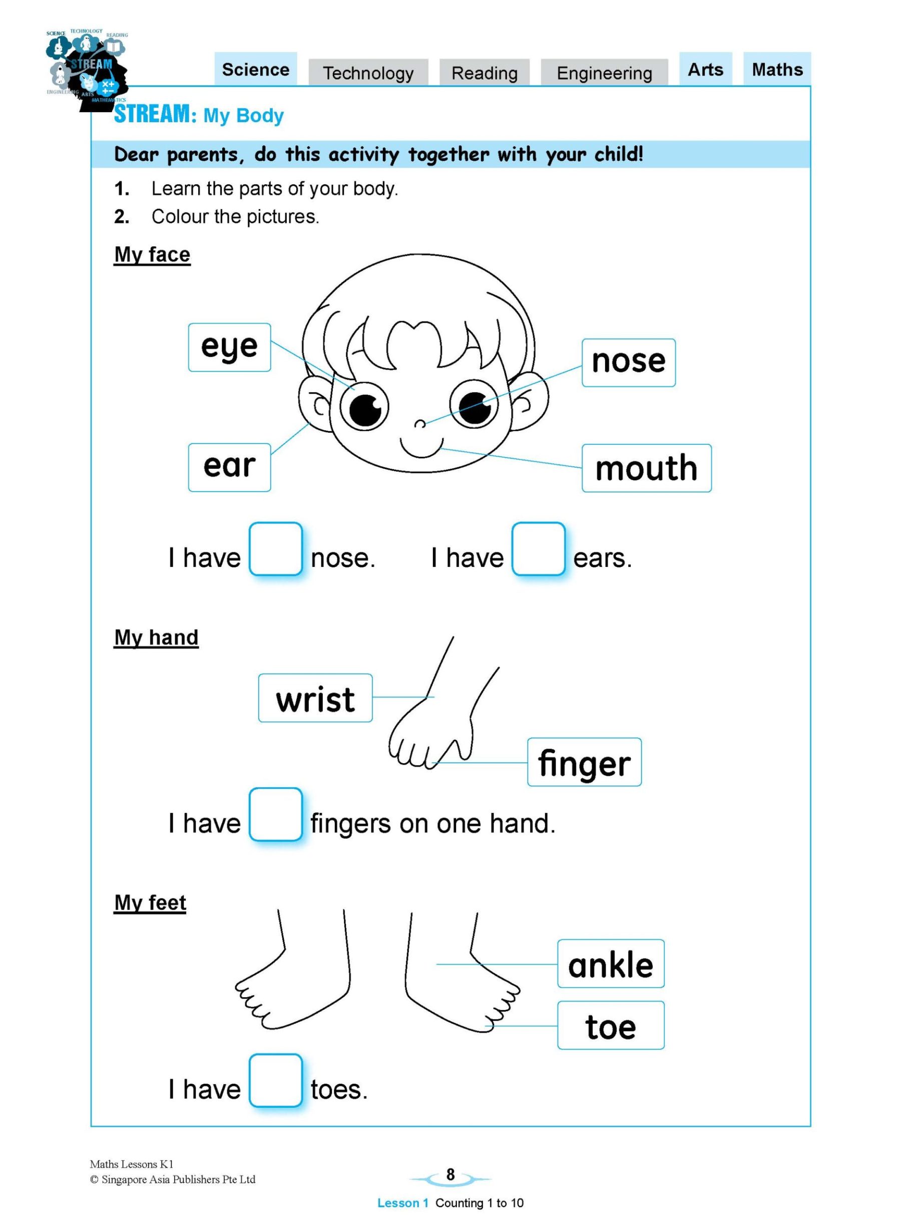 MATHS LESSONS Kindergarten 1