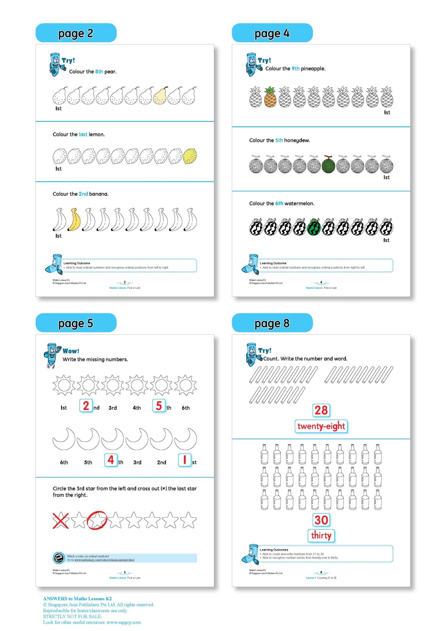MATHS LESSONS Kindergarten 2