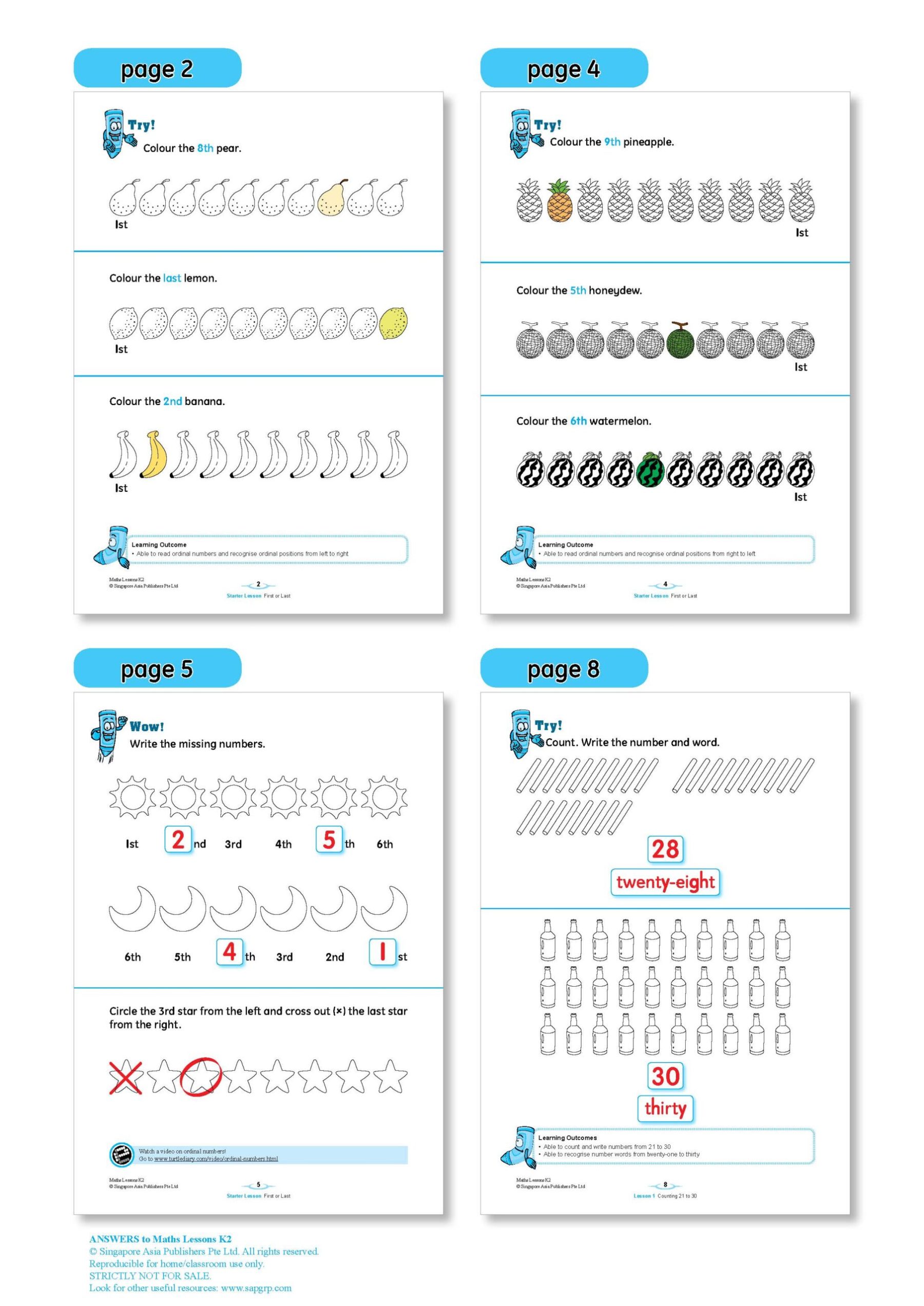 MATHS LESSONS Kindergarten 2
