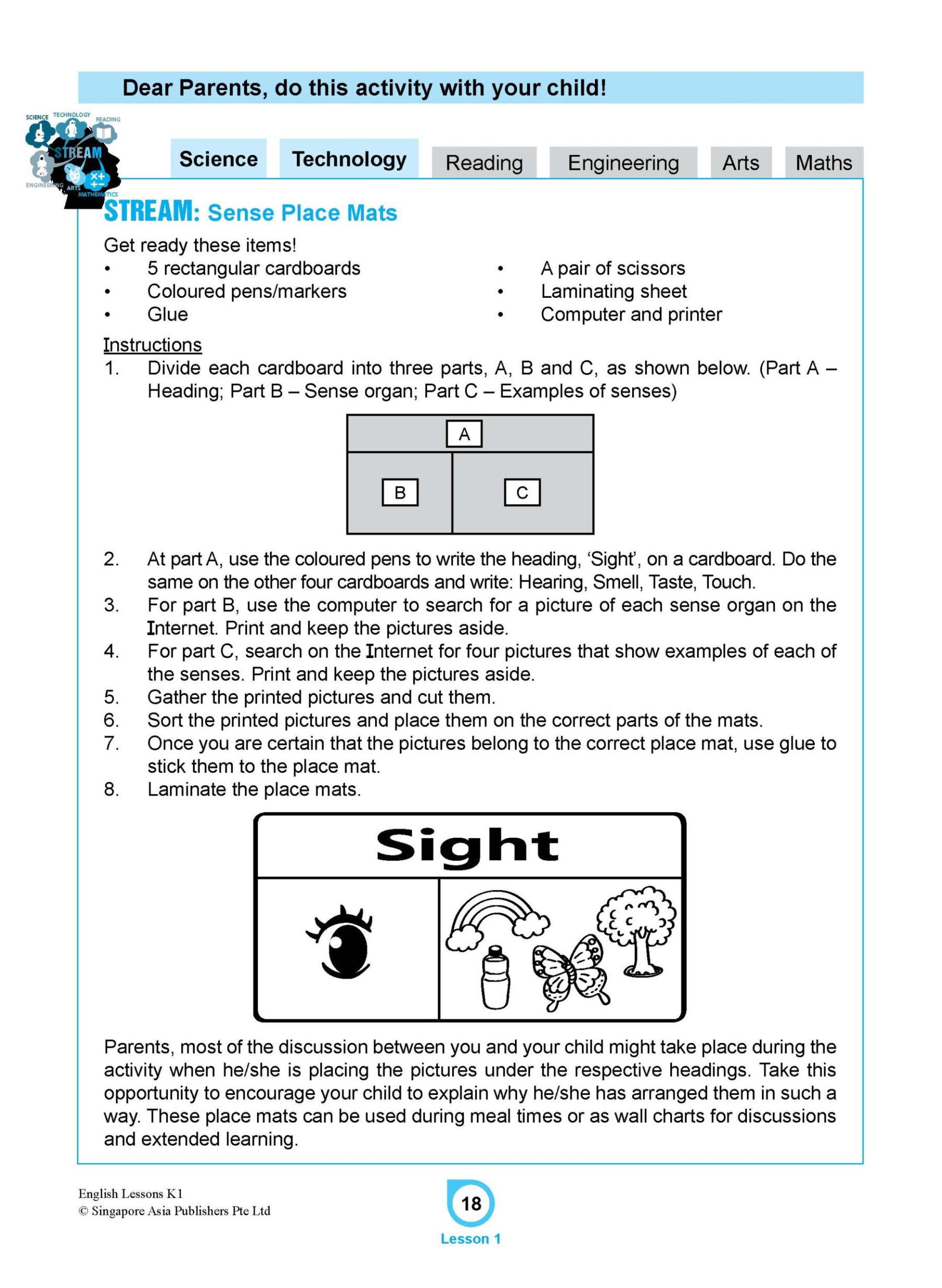 ENGLISH LESSONS Kindergarten 1