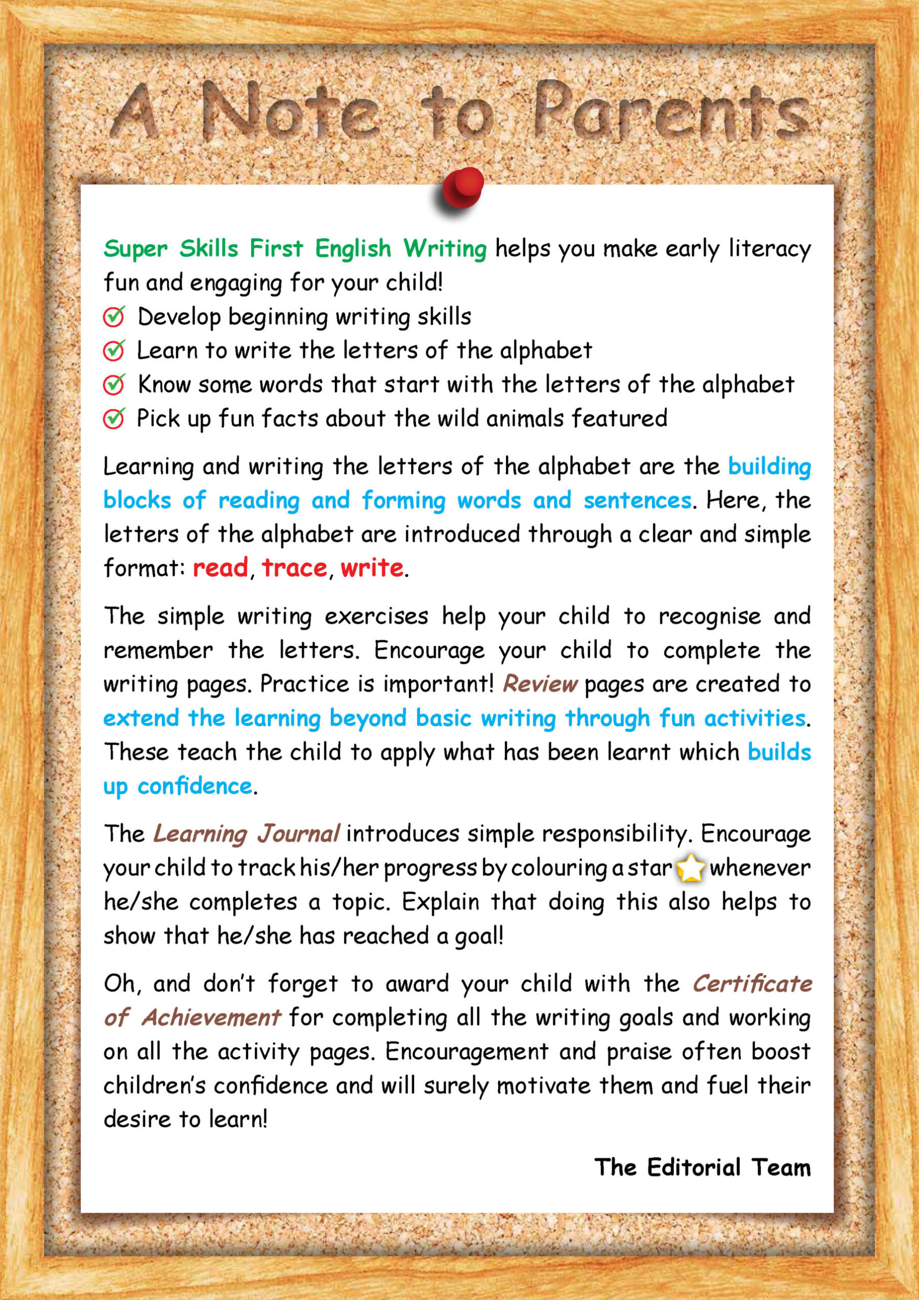SUPER SKILLS First English WRITING (Age 3+ Years)