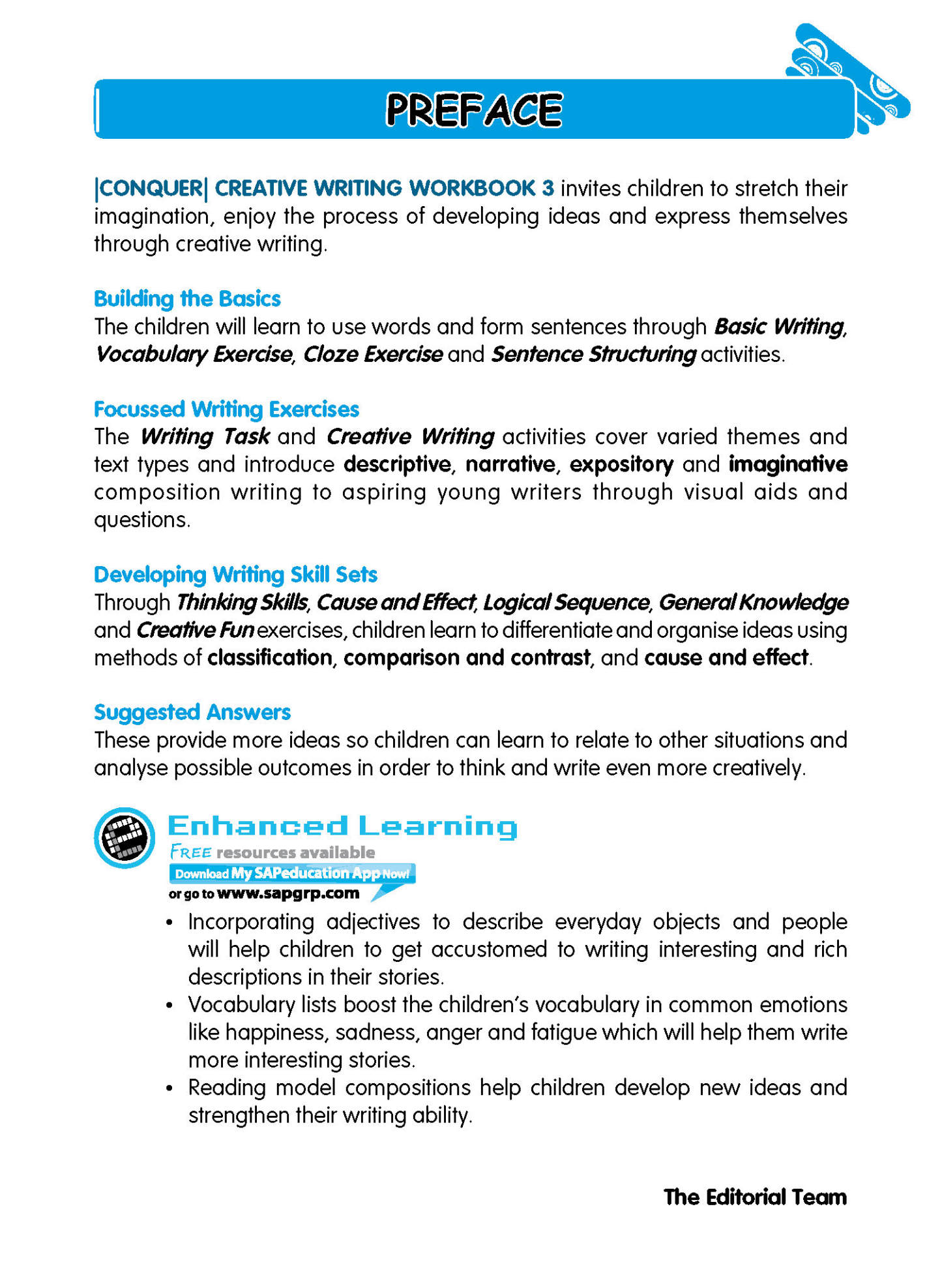 Conquer English Creative Writing For Primary Levels Workbook 3