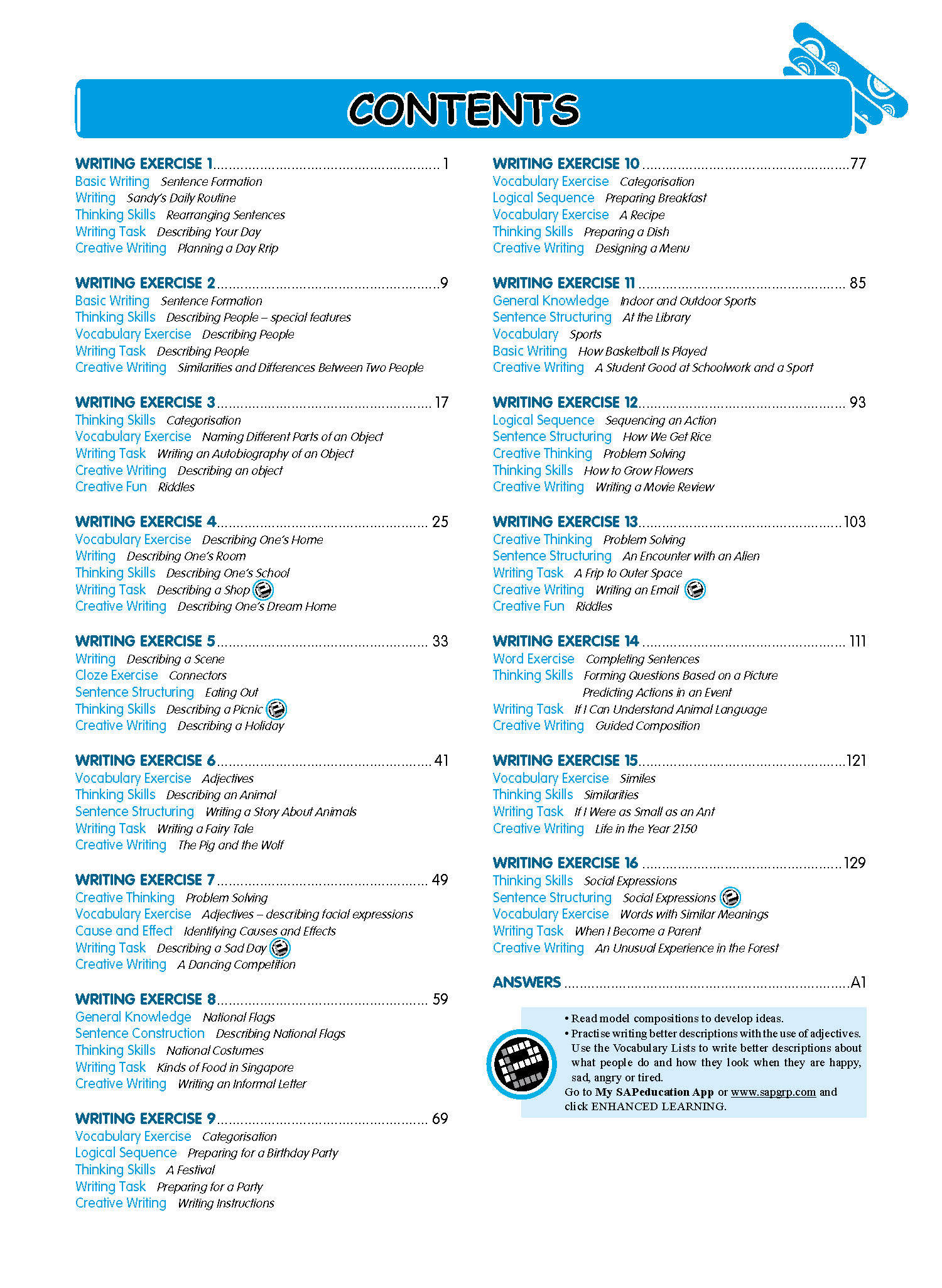 Conquer English Creative Writing For Primary Levels Workbook 3