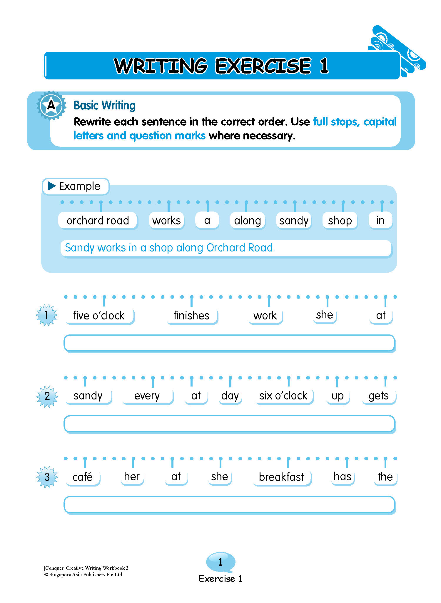 Conquer English Creative Writing For Primary Levels Workbook 3