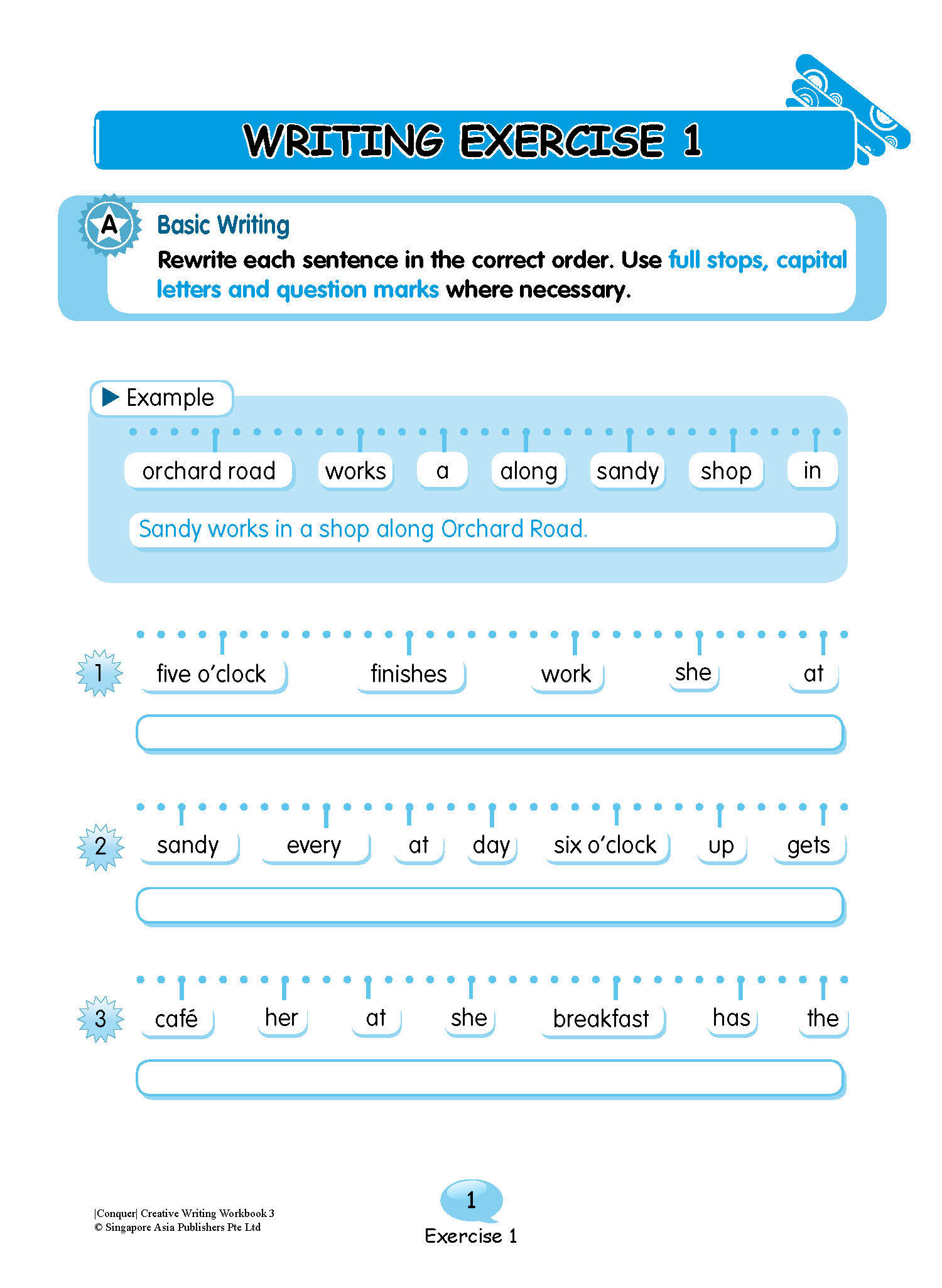 Conquer English Creative Writing For Primary Levels Workbook 3