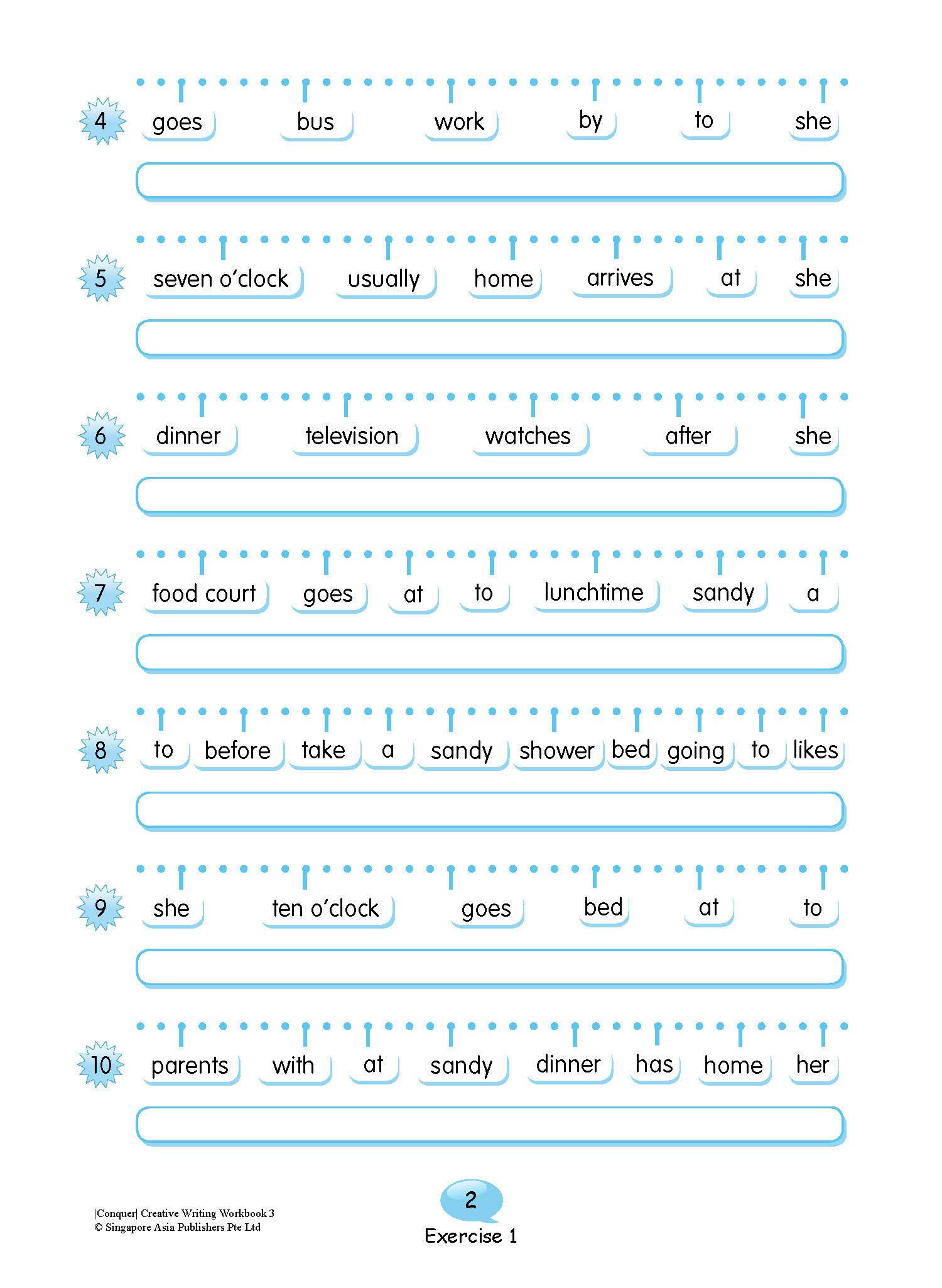 Conquer English Creative Writing For Primary Levels Workbook 3