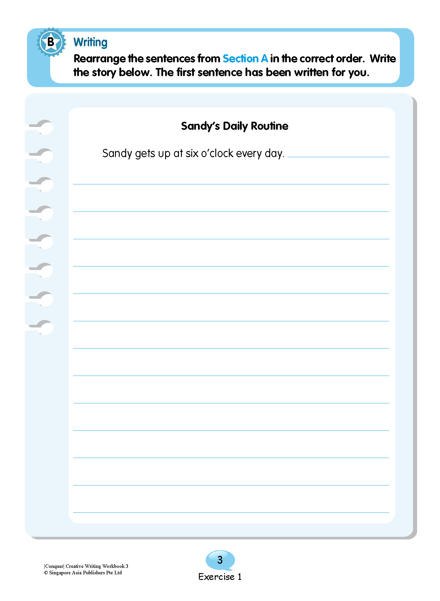 Conquer English Creative Writing For Primary Levels Workbook 3