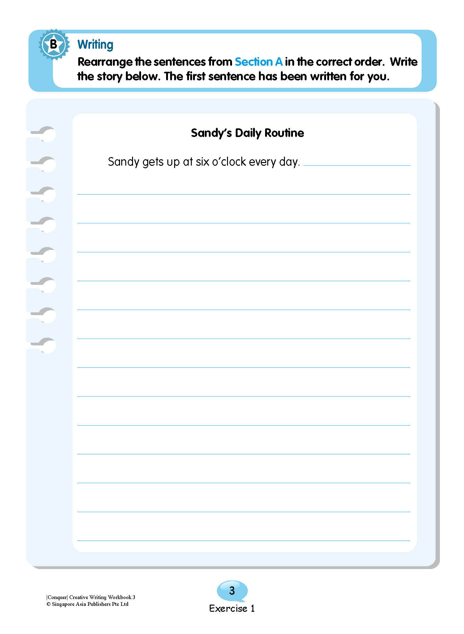 Conquer English Creative Writing For Primary Levels Workbook 3