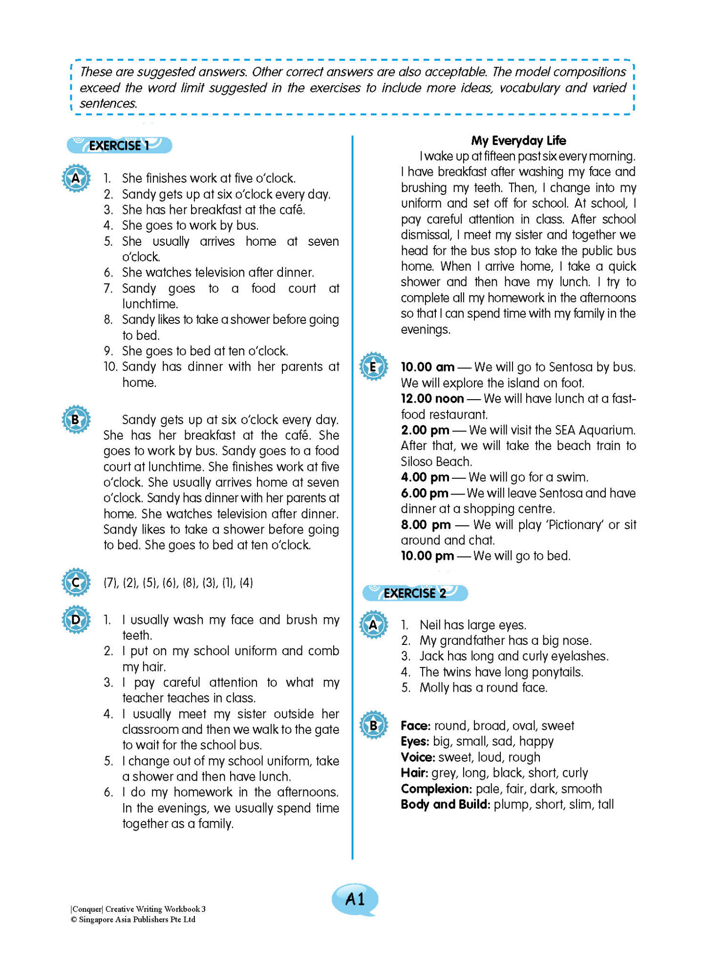 Conquer English Creative Writing For Primary Levels Workbook 3