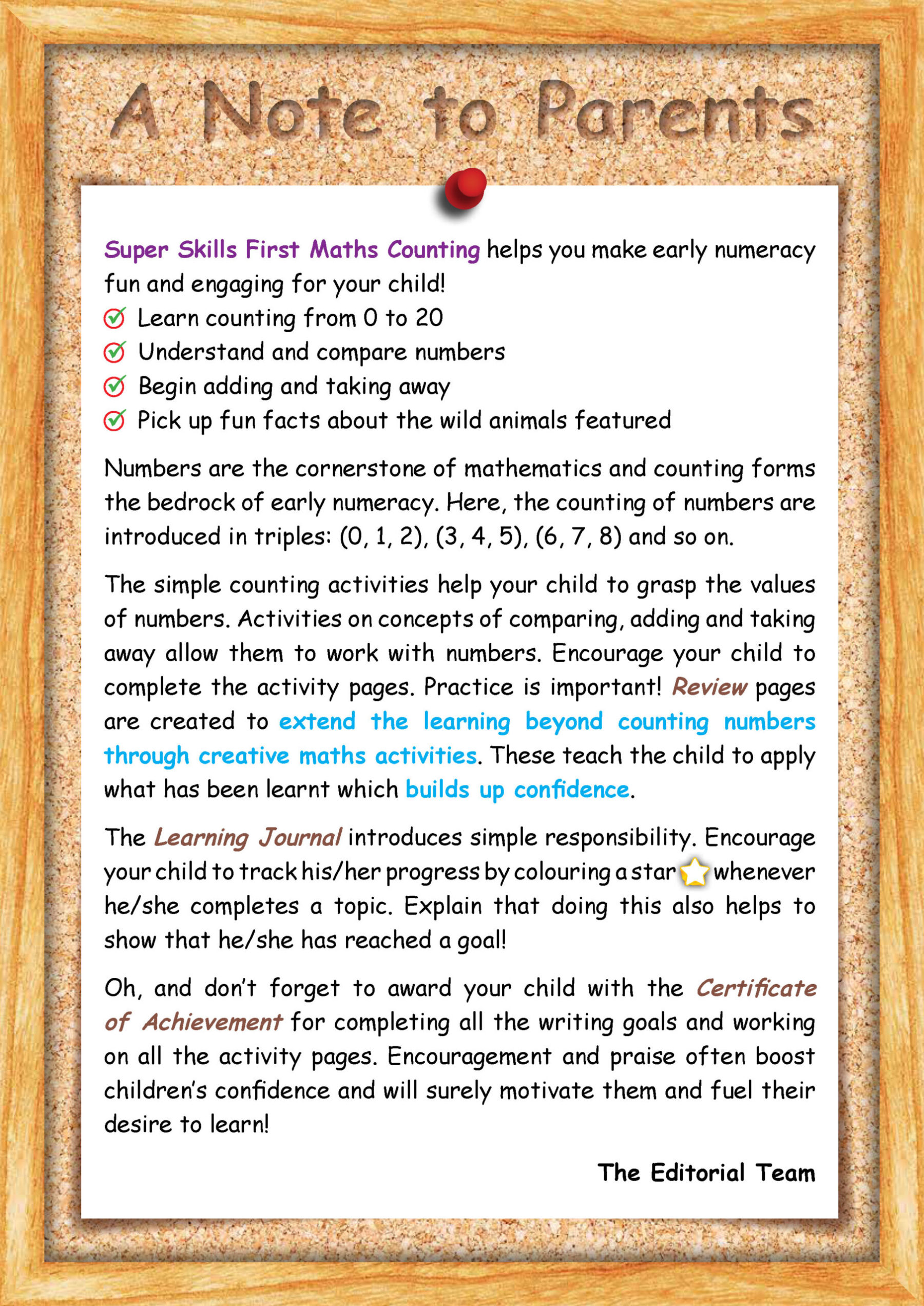 SUPER SKILLS First Maths COUNTING (Age 3+ Years)