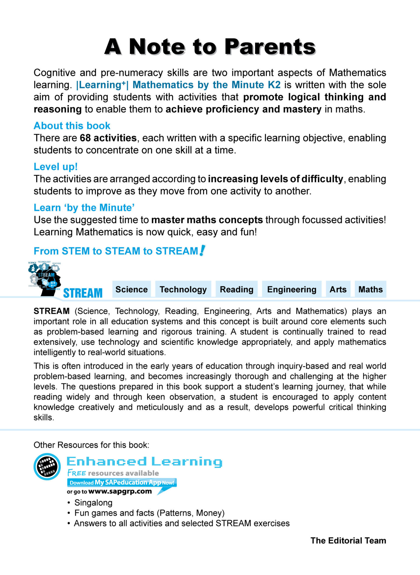 LEARNING+ MATHEMATICS by the minute Kindergarten 2