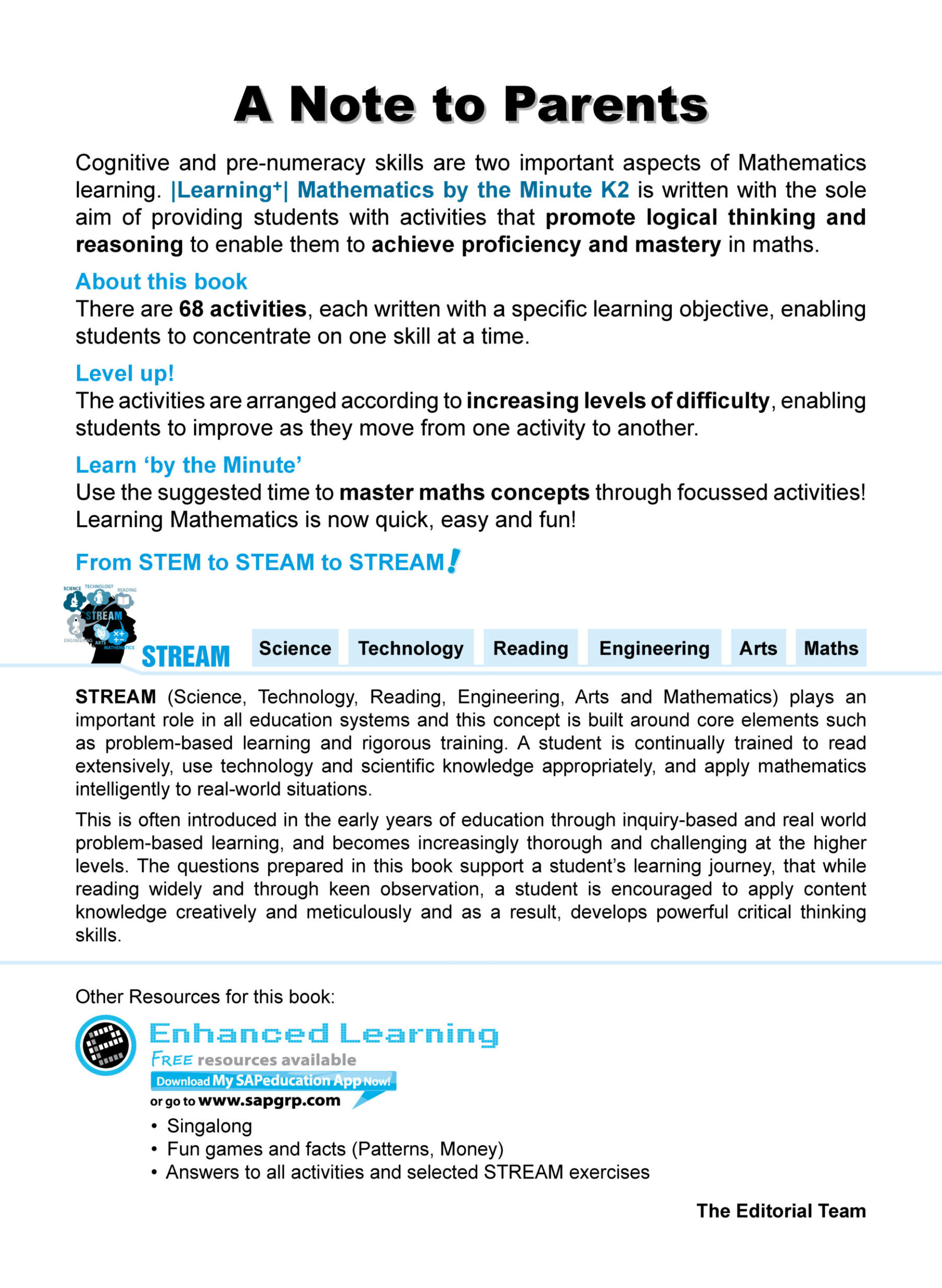 LEARNING+ MATHEMATICS by the minute Kindergarten 2