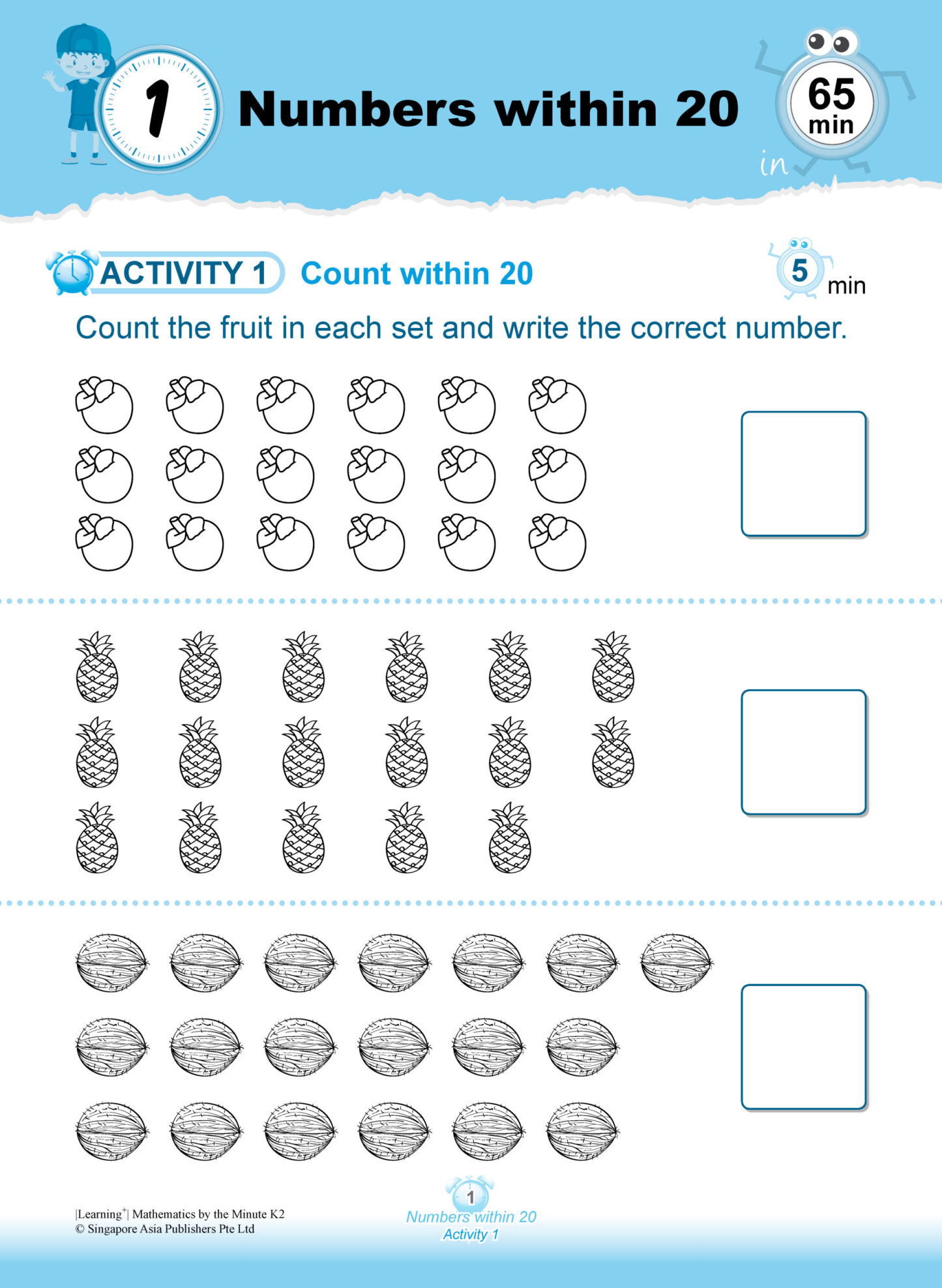 LEARNING+ MATHEMATICS by the minute Kindergarten 2