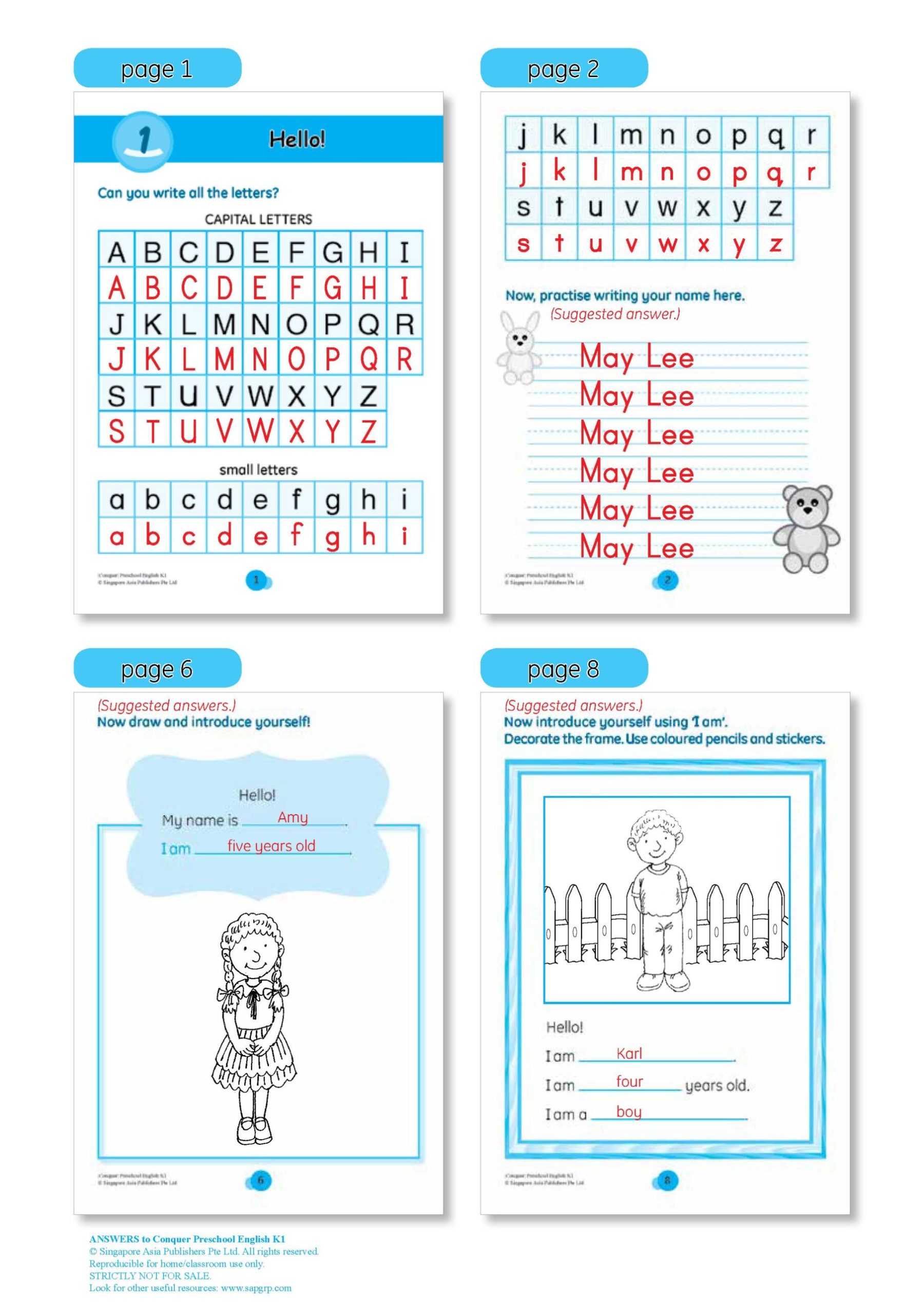 Conquer Preschool English Kindergarten 1