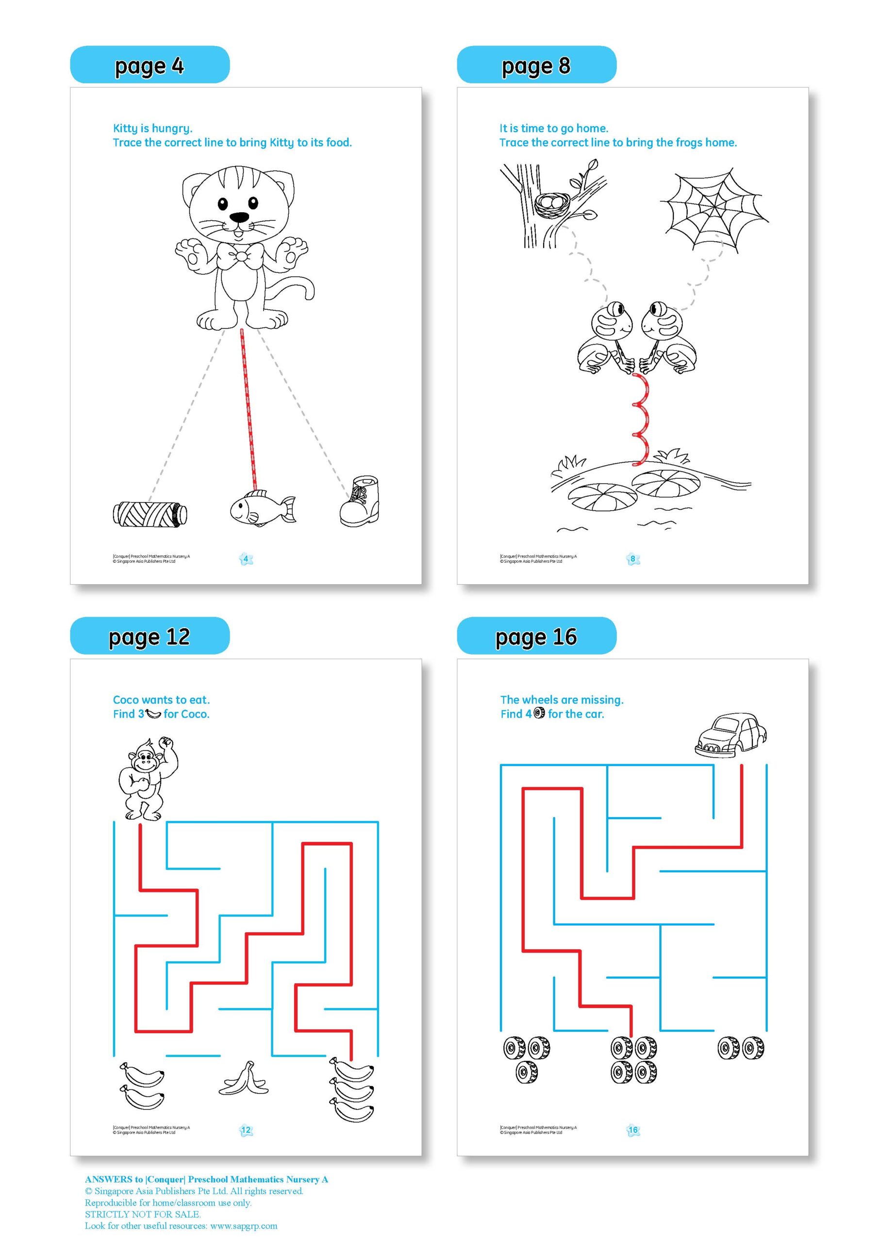 Conquer Preschool Mathematics Nursery Book A