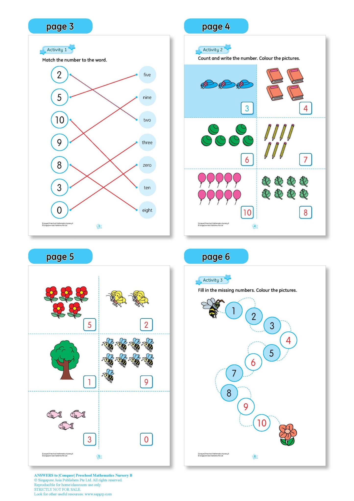 Conquer Preschool Mathematics Nursery Book B