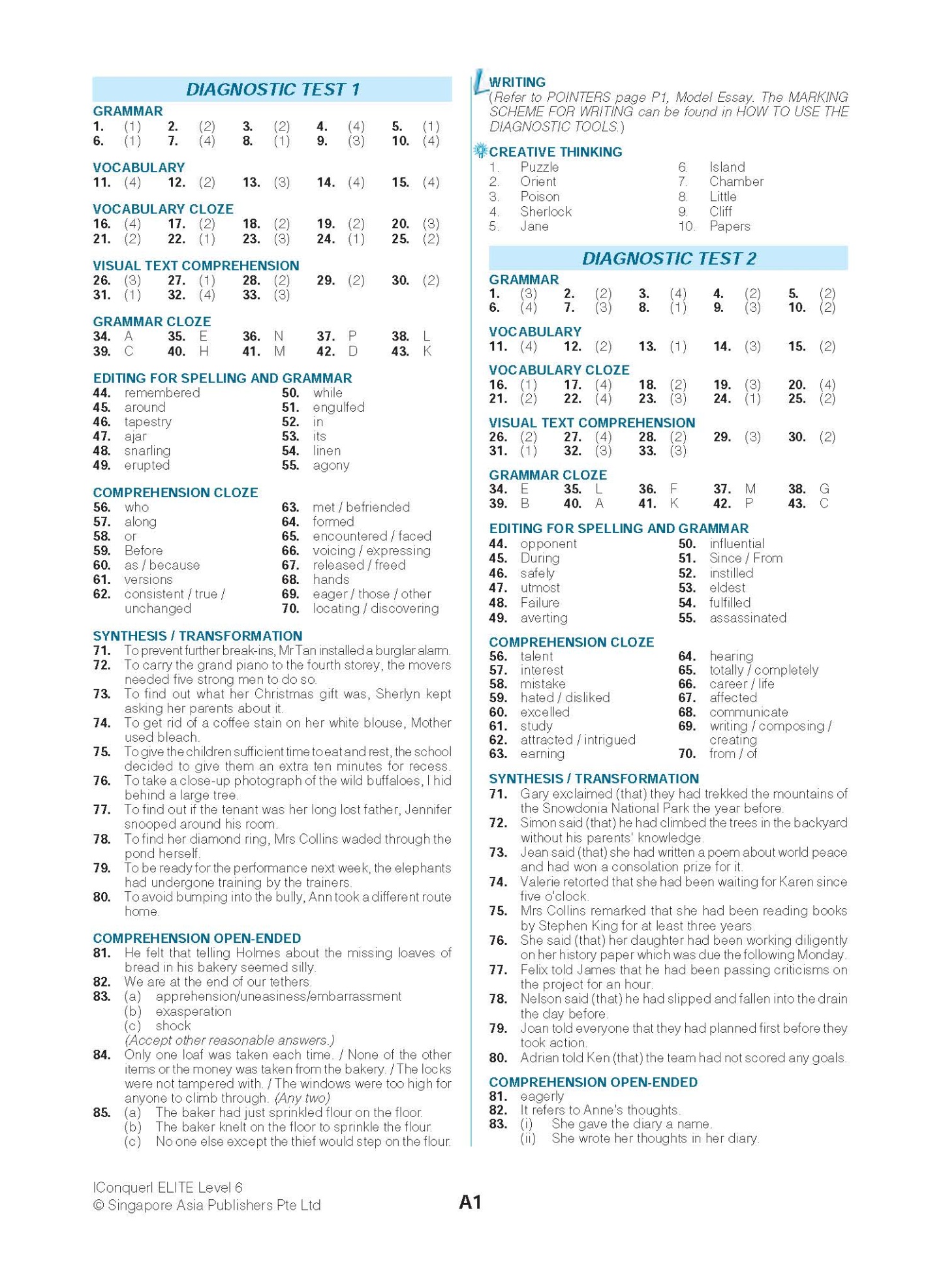 Conquer ELITE (English Language Intensive Tests and Examinations) Level 6