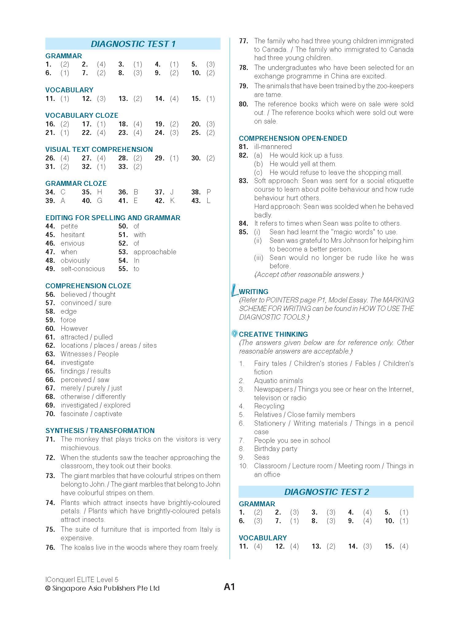 Conquer ELITE (English Language Intensive Tests and Examinations) Level 5