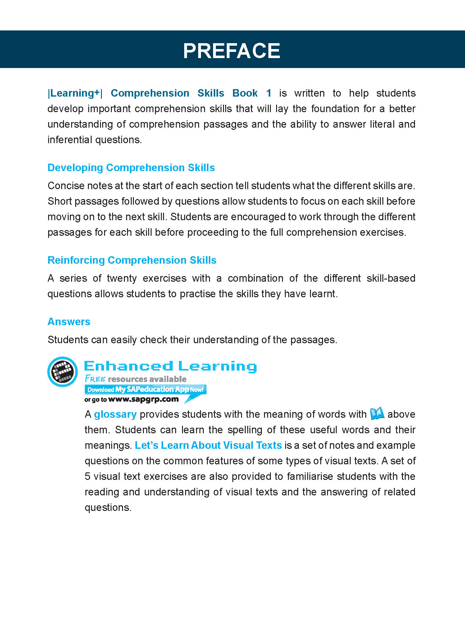 LEARNING+ ENGLISH COMPREHENSION SKILLS Book 1